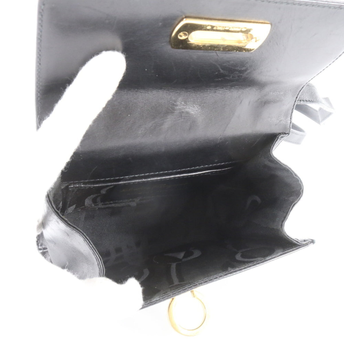 Salvatore Ferragamo Black Leather Crossbody Bag Shoulder Bag (Pre-Owned)