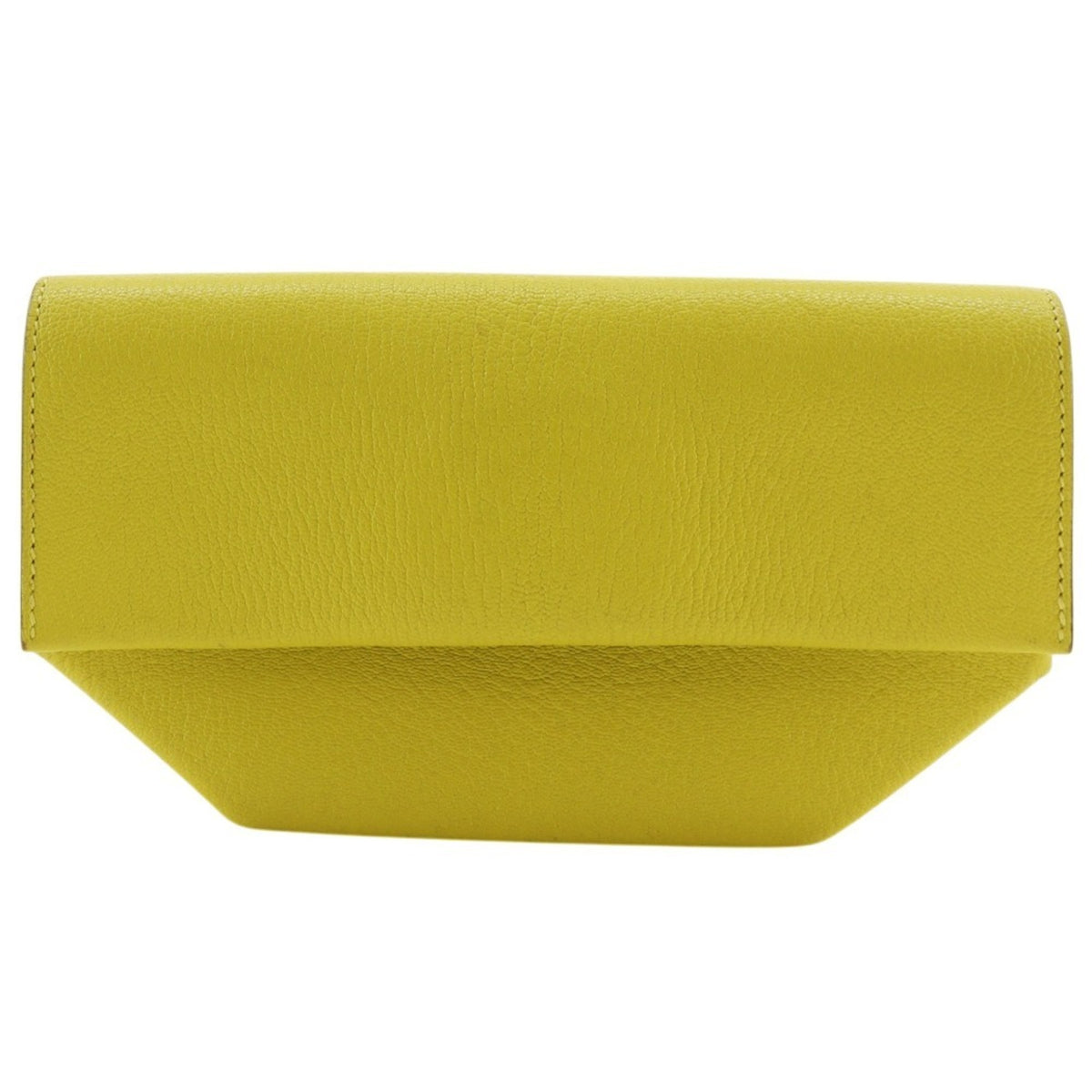 Hermes Yellow Chevre Leather Clutch Bag (Pre-Owned)