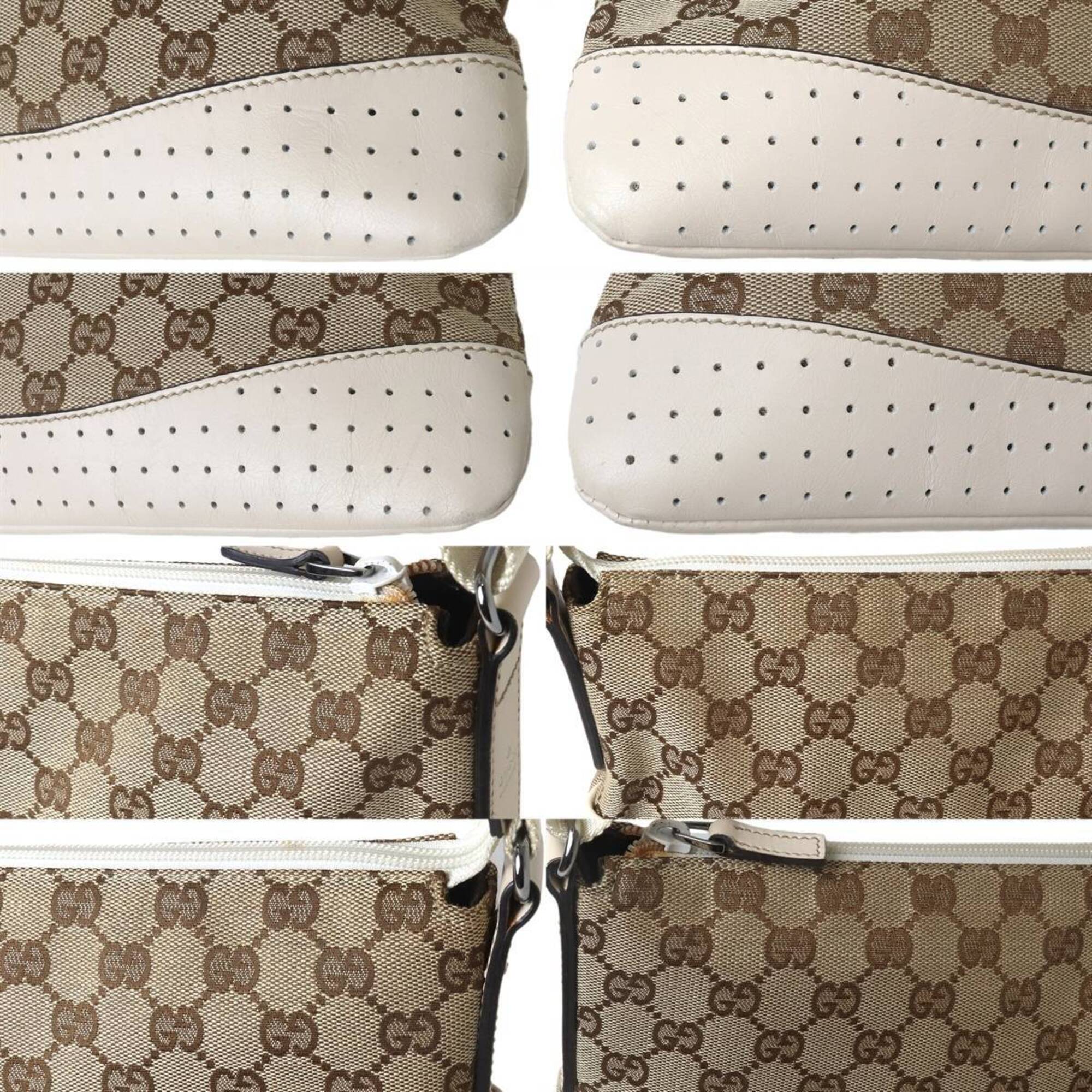 Gucci Gg Canvas Beige Off-White Gg Canvas Shoulder Bag (Pre-Owned)