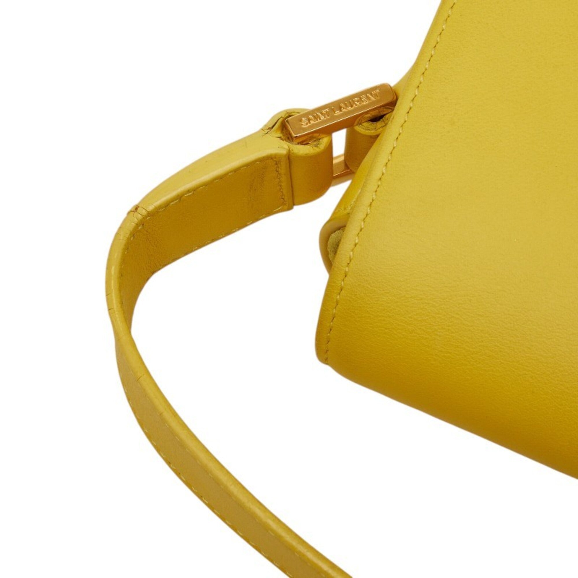Saint Laurent Yellow Leather Shoulder Bag (Pre-Owned)