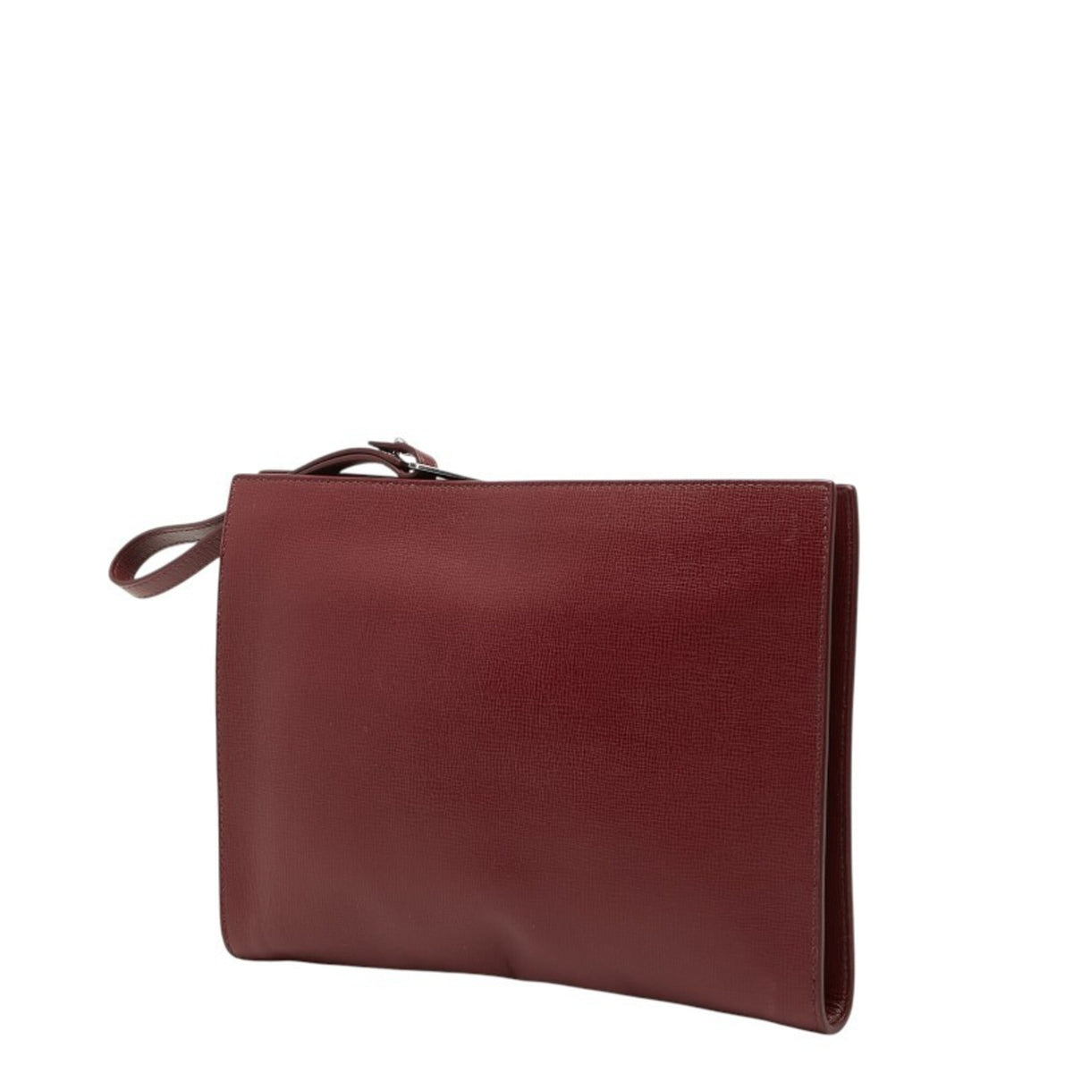 Bottega Veneta Bordeaux Leather Clutch Bag (Pre-Owned)