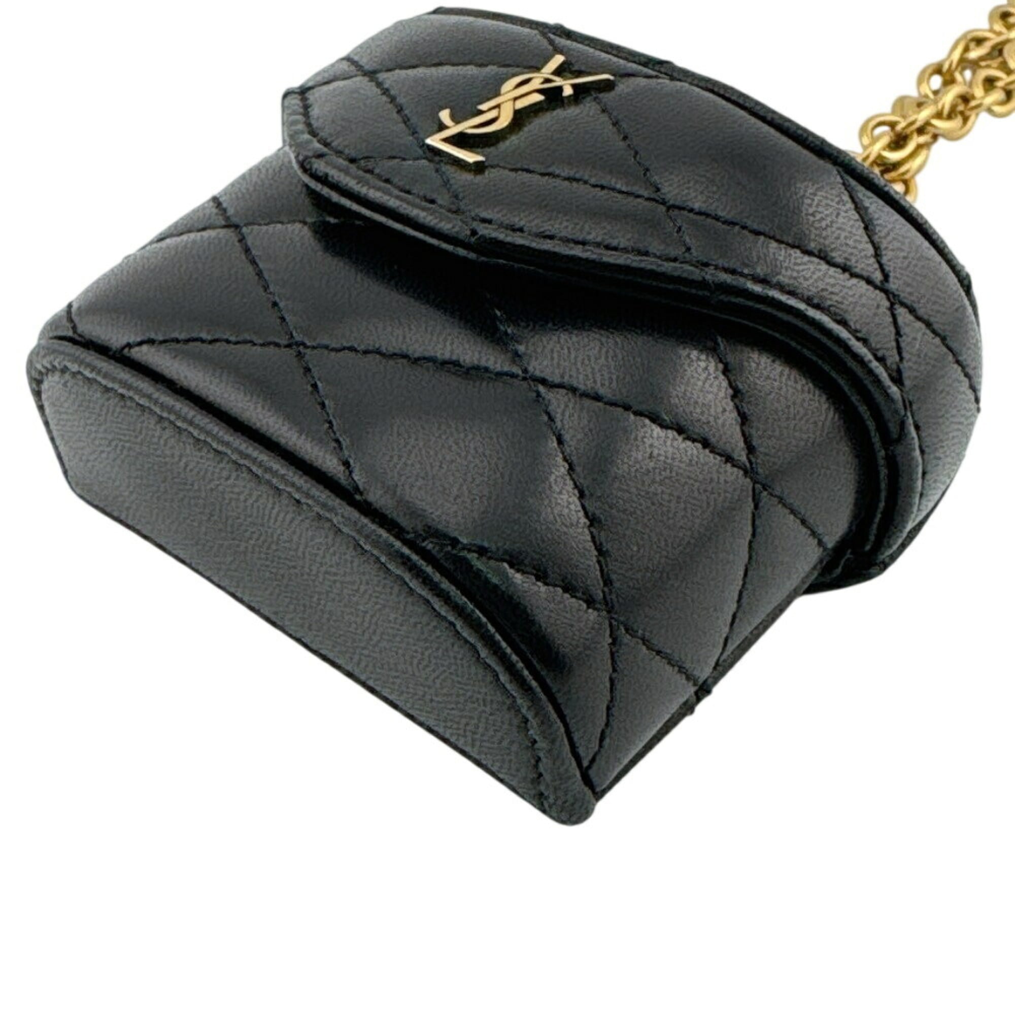 Yves Saint Laurent Black Leather Pouch (Pre-Owned)