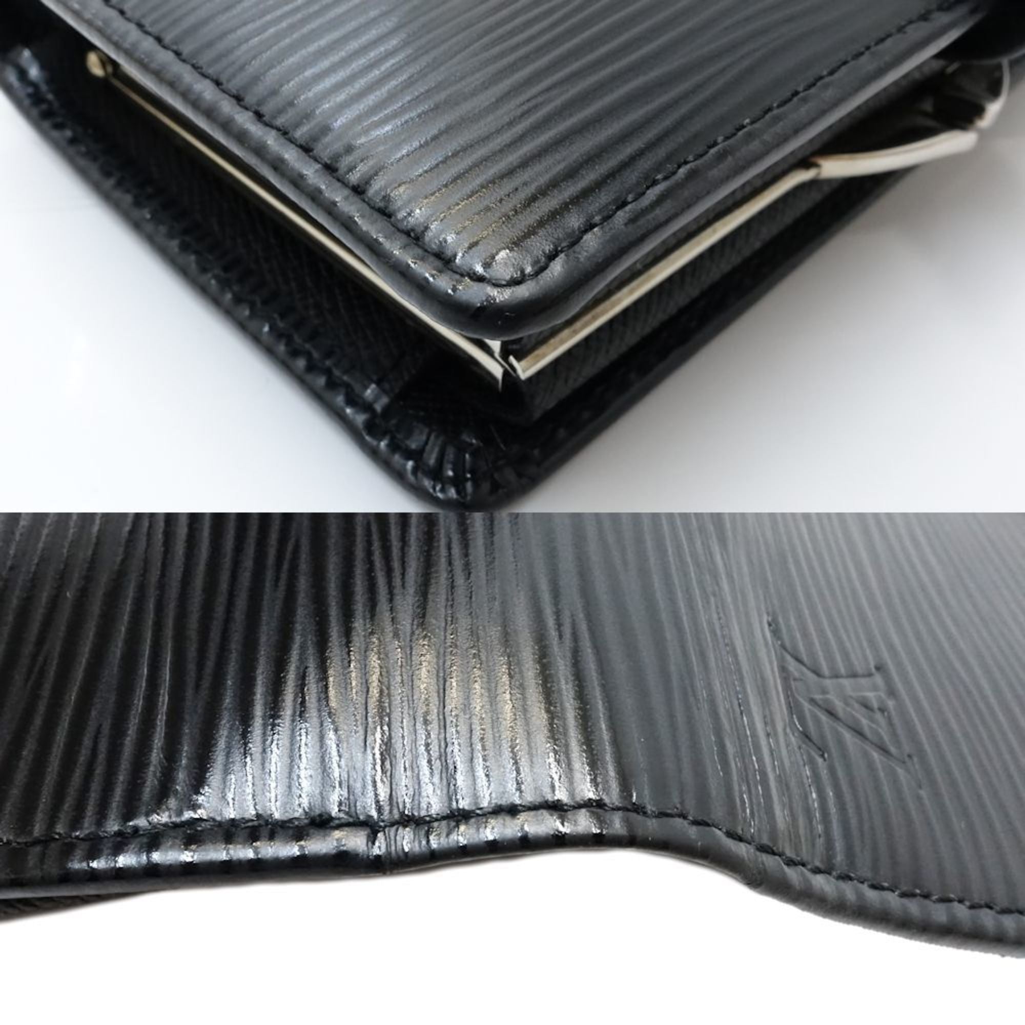 Louis Vuitton Epi Noir Leather Wallet (Bi-Fold) (Pre-Owned)