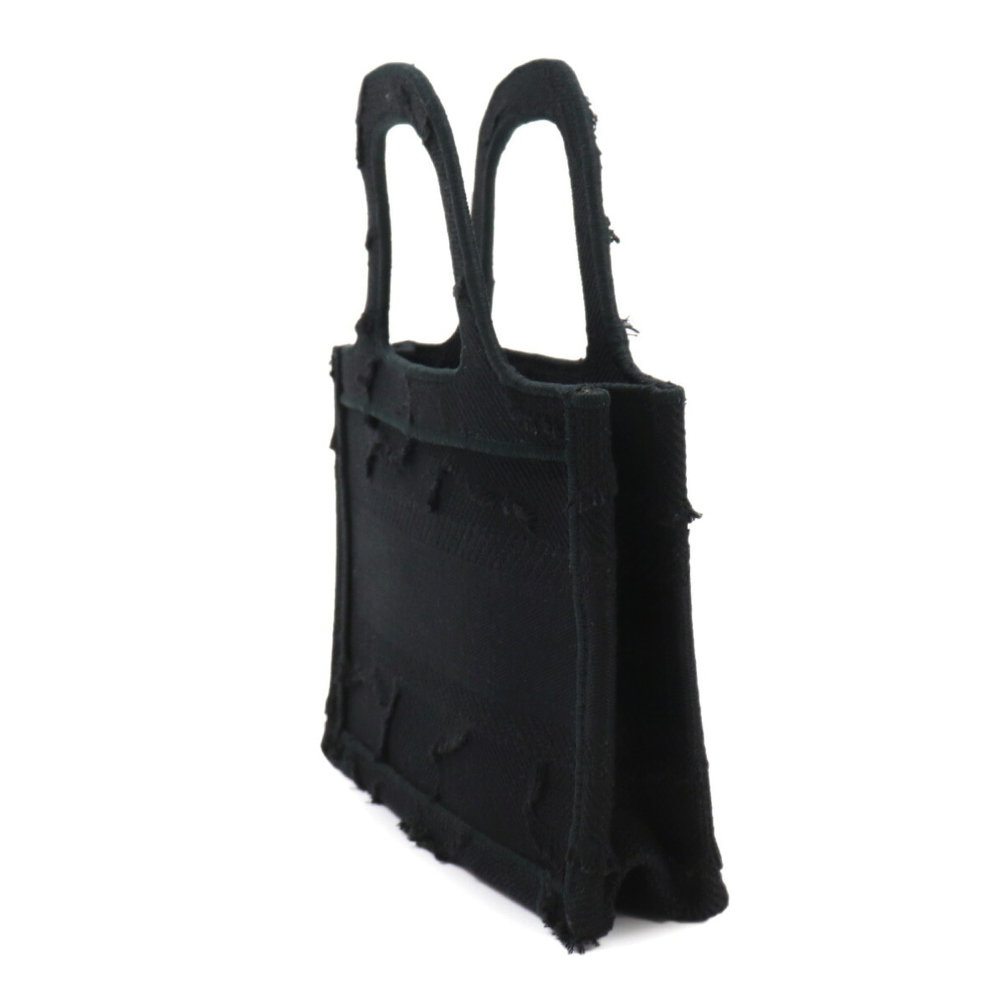 Christian Dior Black Canvas Handbag Tote Bag (Pre-Owned)