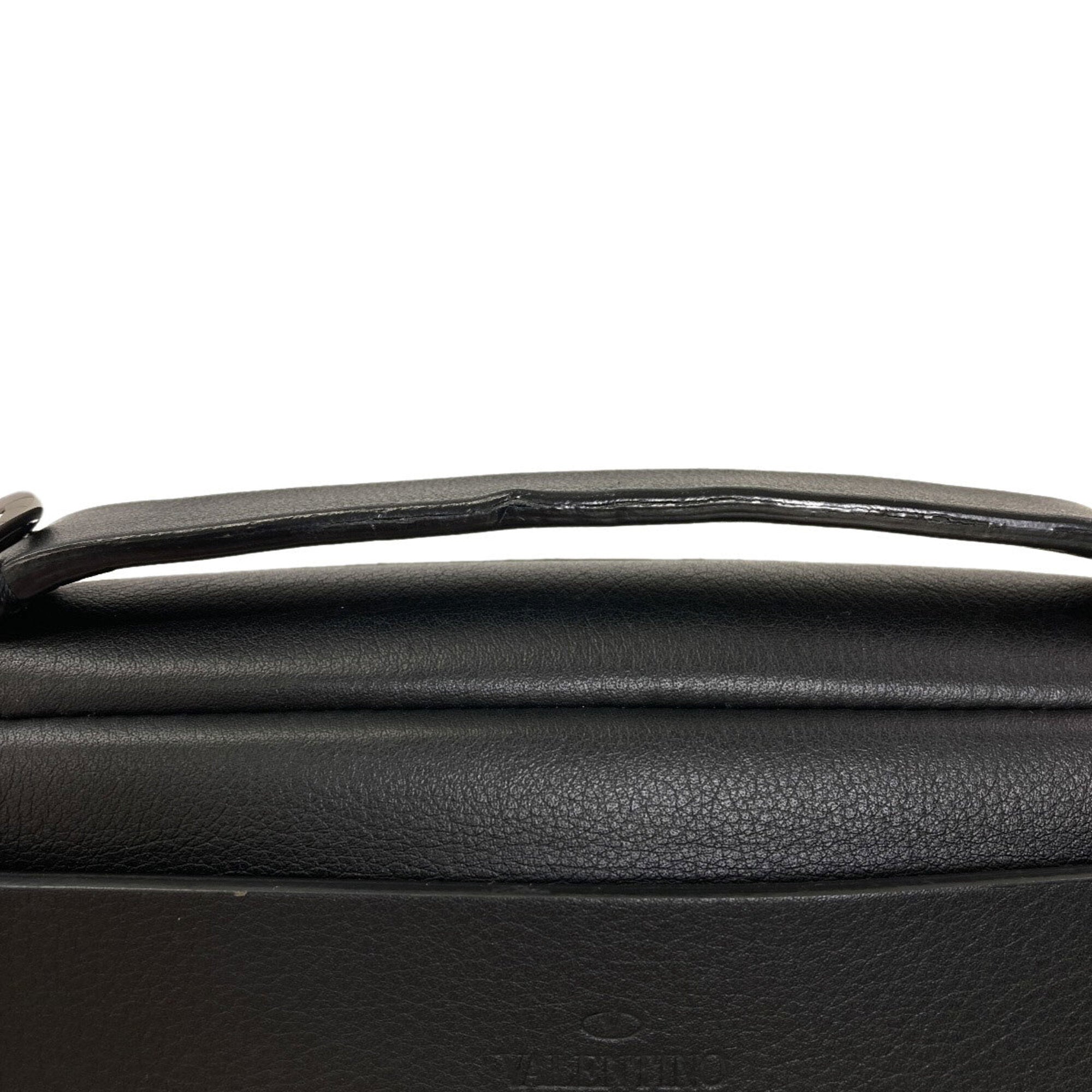 Valentino Black Leather Handbag (Pre-Owned)