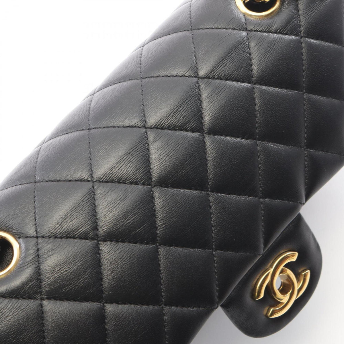 Chanel Black Leather Handbag Shoulder Bag (Pre-Owned)