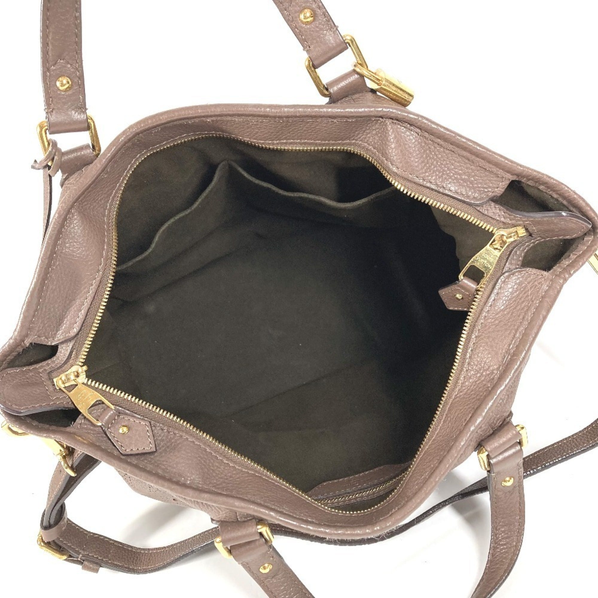Louis Vuitton Brown Monogram Mahina Leather Leather Handbag Shoulder Bag Tote Bag (Pre-Owned)