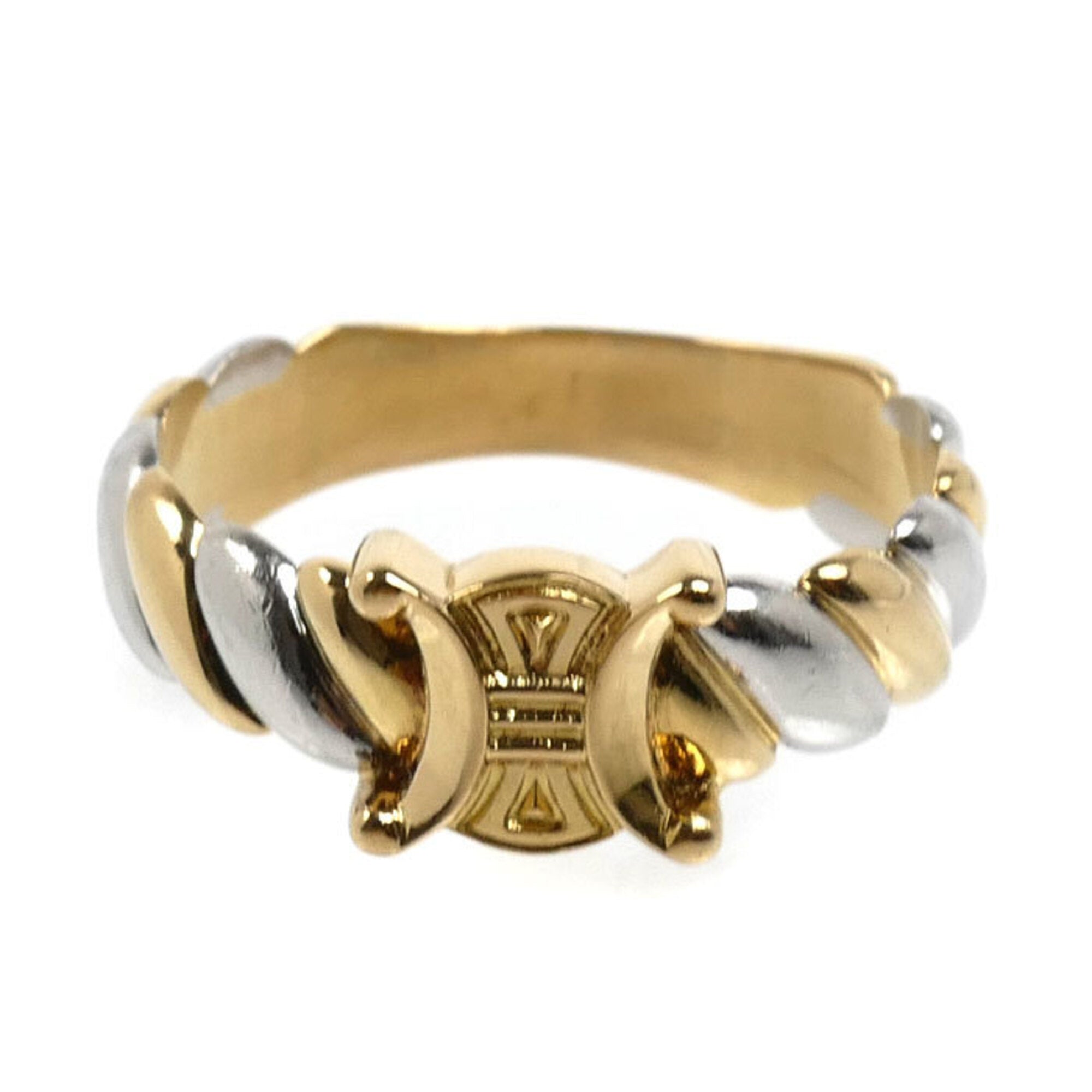 Celine Yellow Gold (18K) Platinum 900 Band Ring (Pre-Owned)