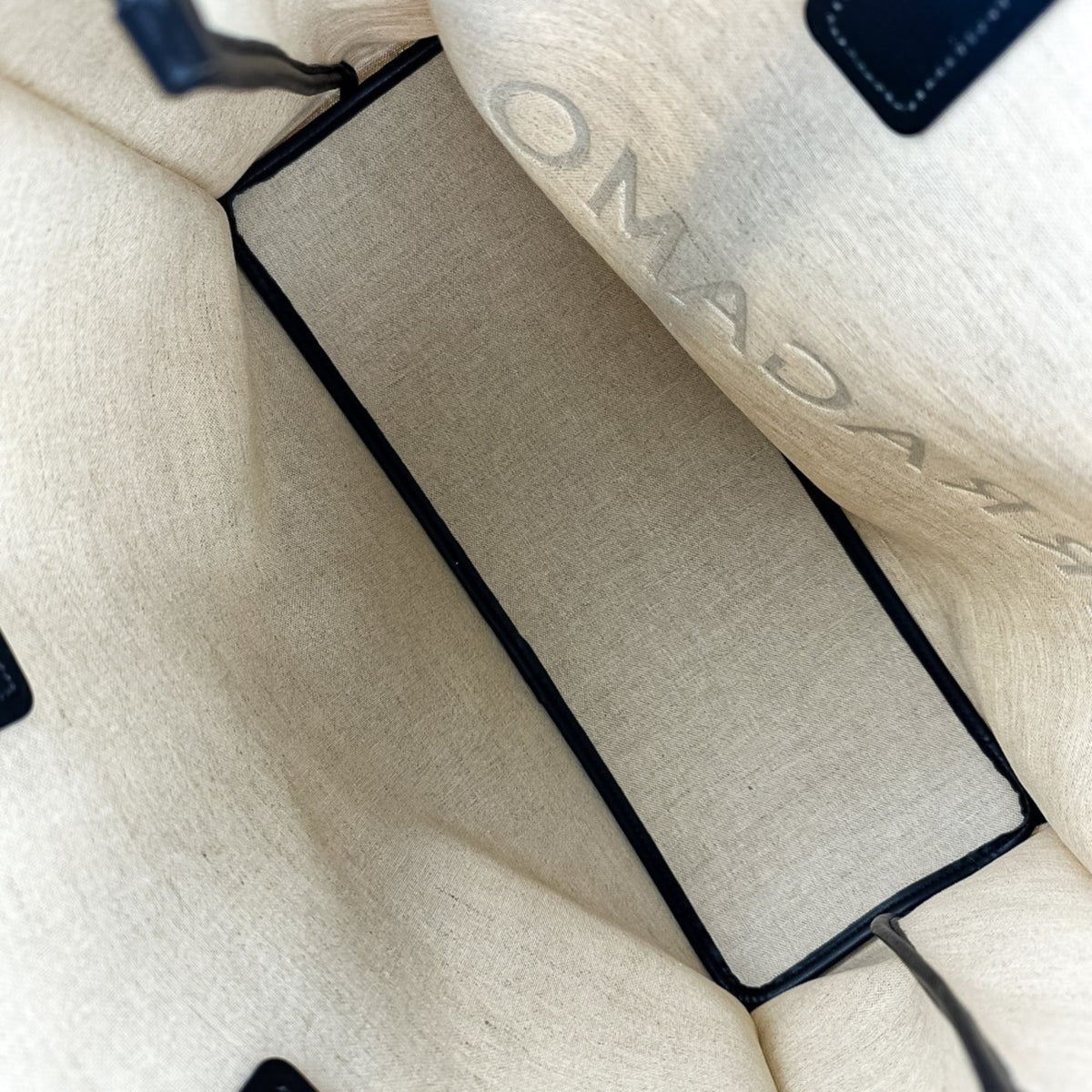 Salvatore Ferragamo Beige Black Pouch Tote Bag (Pre-Owned)