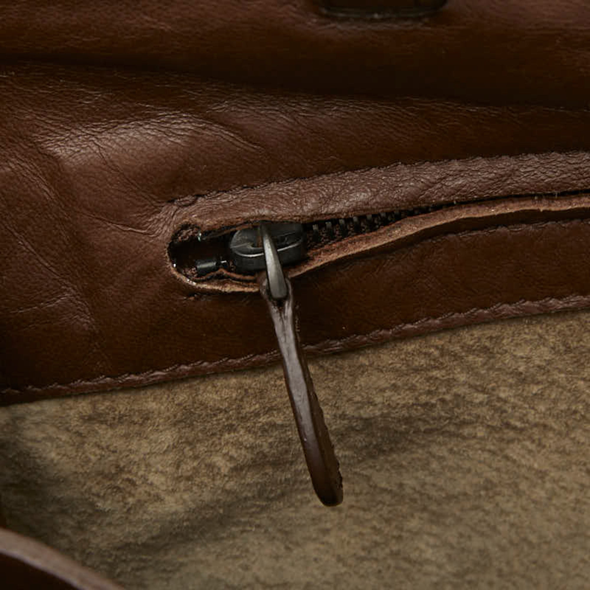 Bottega Veneta Brown Leather Shoulder Bag Tote Bag (Pre-Owned)