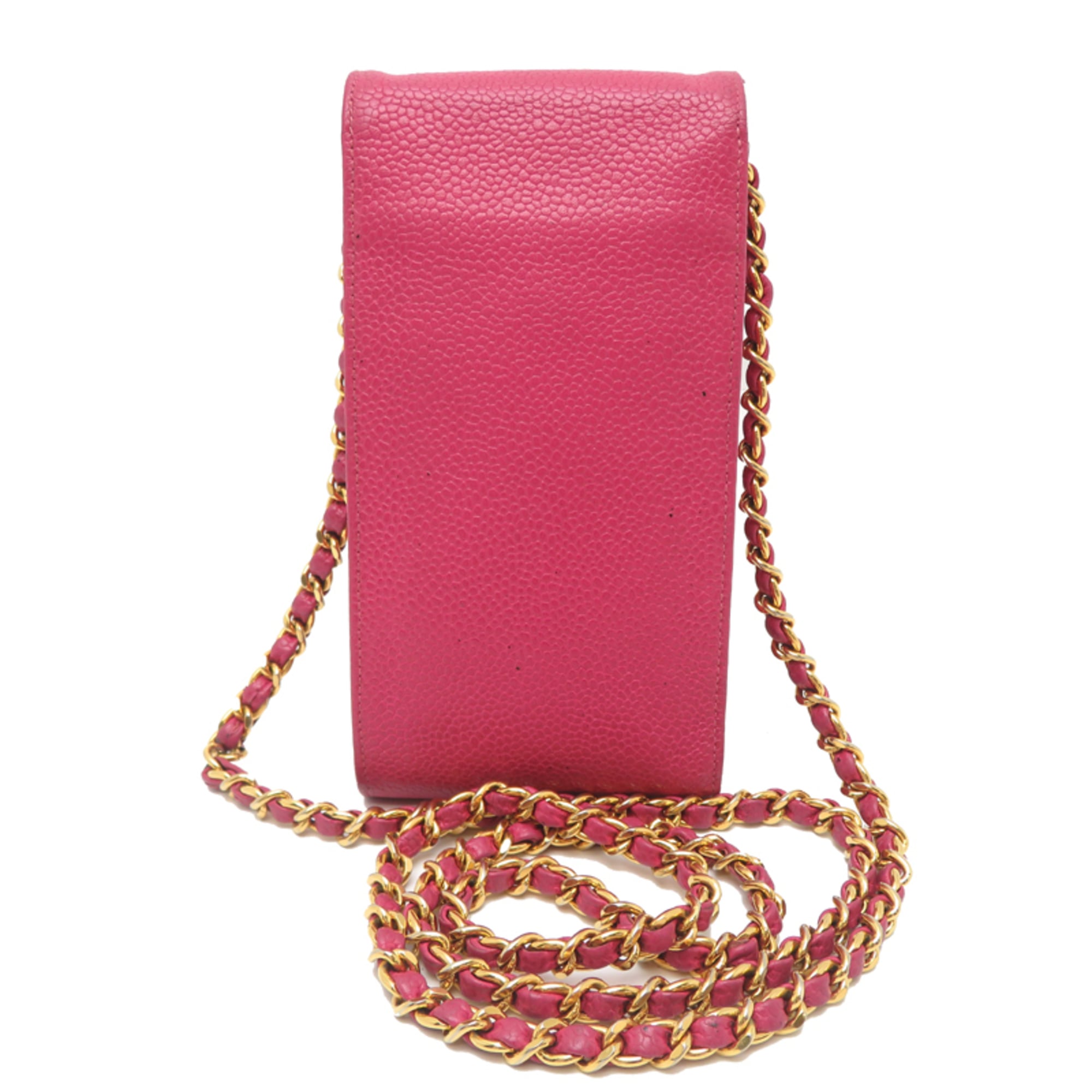 Chanel Pink Grained Calfskin Shoulder Bag (Pre-Owned)