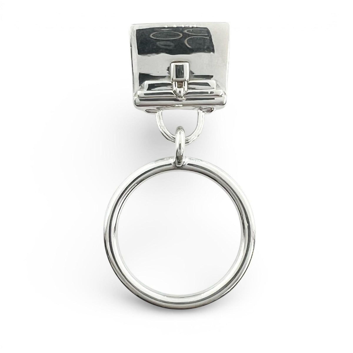 Hermes Silver Silver 925 Band Ring (Pre-Owned)
