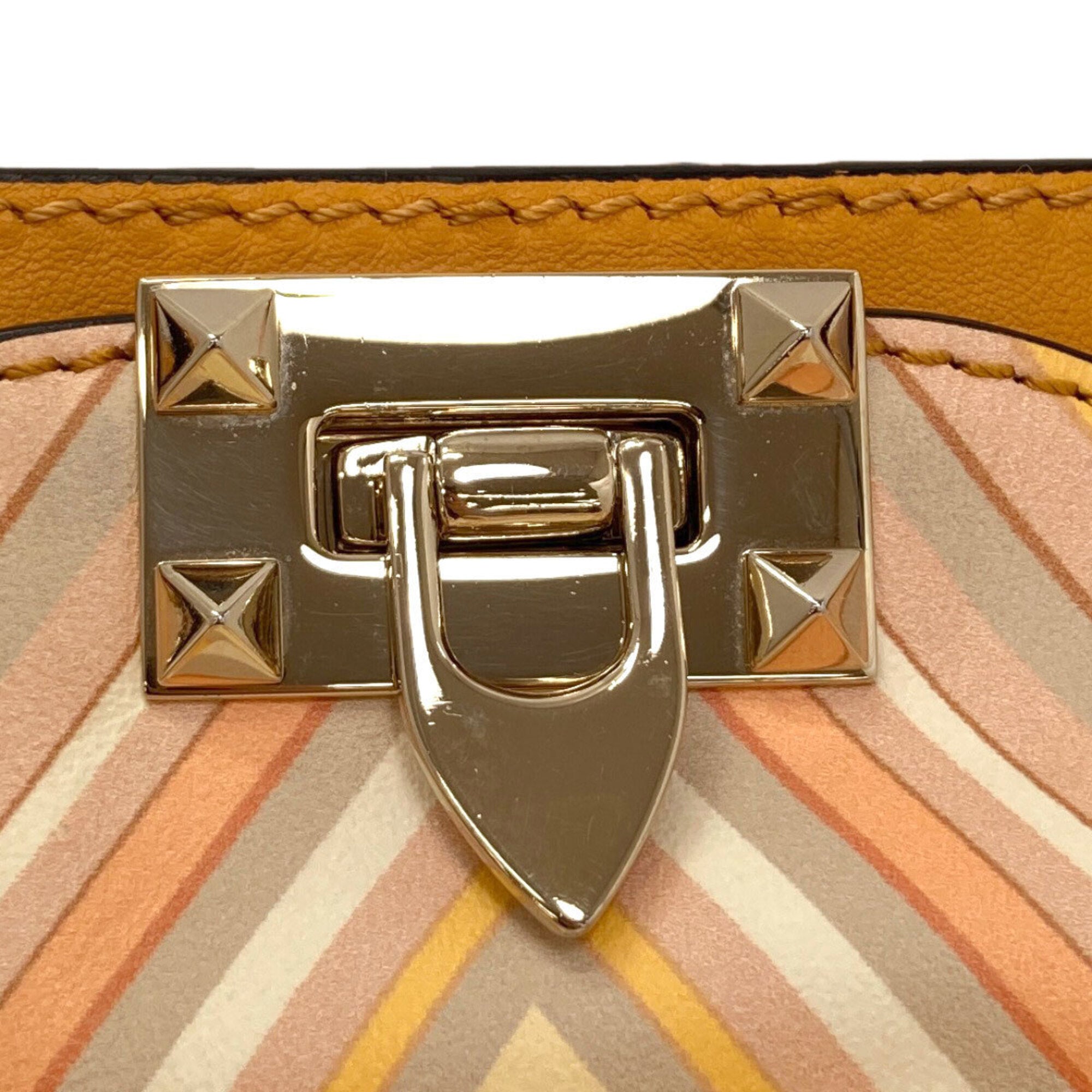 Unspecified Orange Leather Handbag (Pre-Owned)