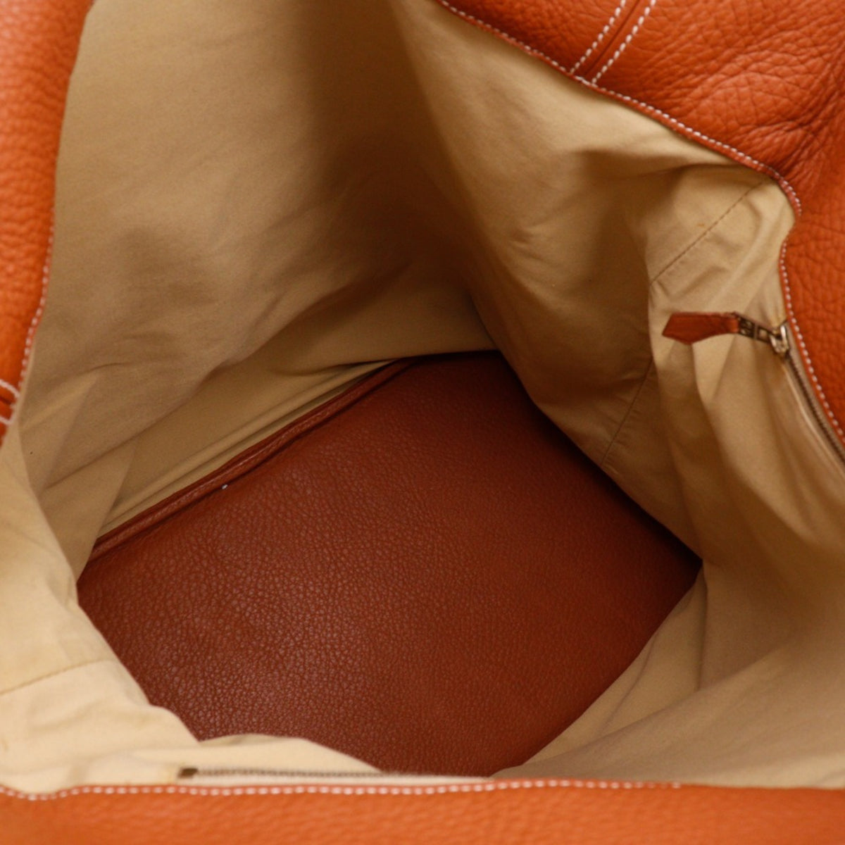 Hermes Brown Taurillon Clemence Leather Tote Bag (Pre-Owned)