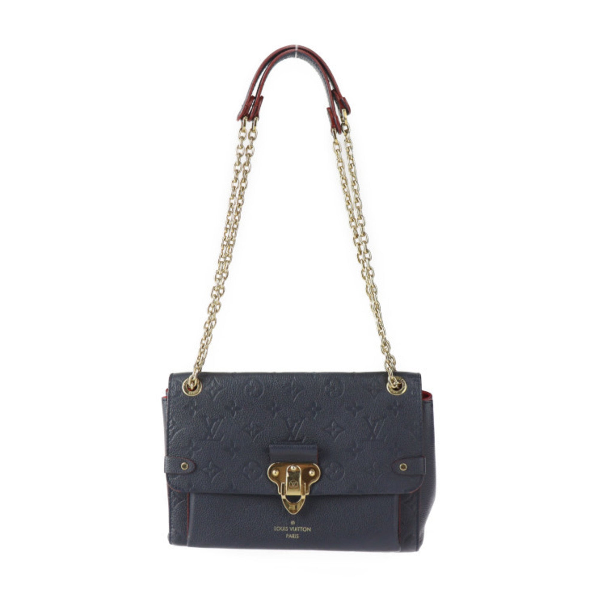 Louis Vuitton Monogram Empreinte Marine Rouge Leather Handbag Pochette Shoulder Bag (Pre-Owned)