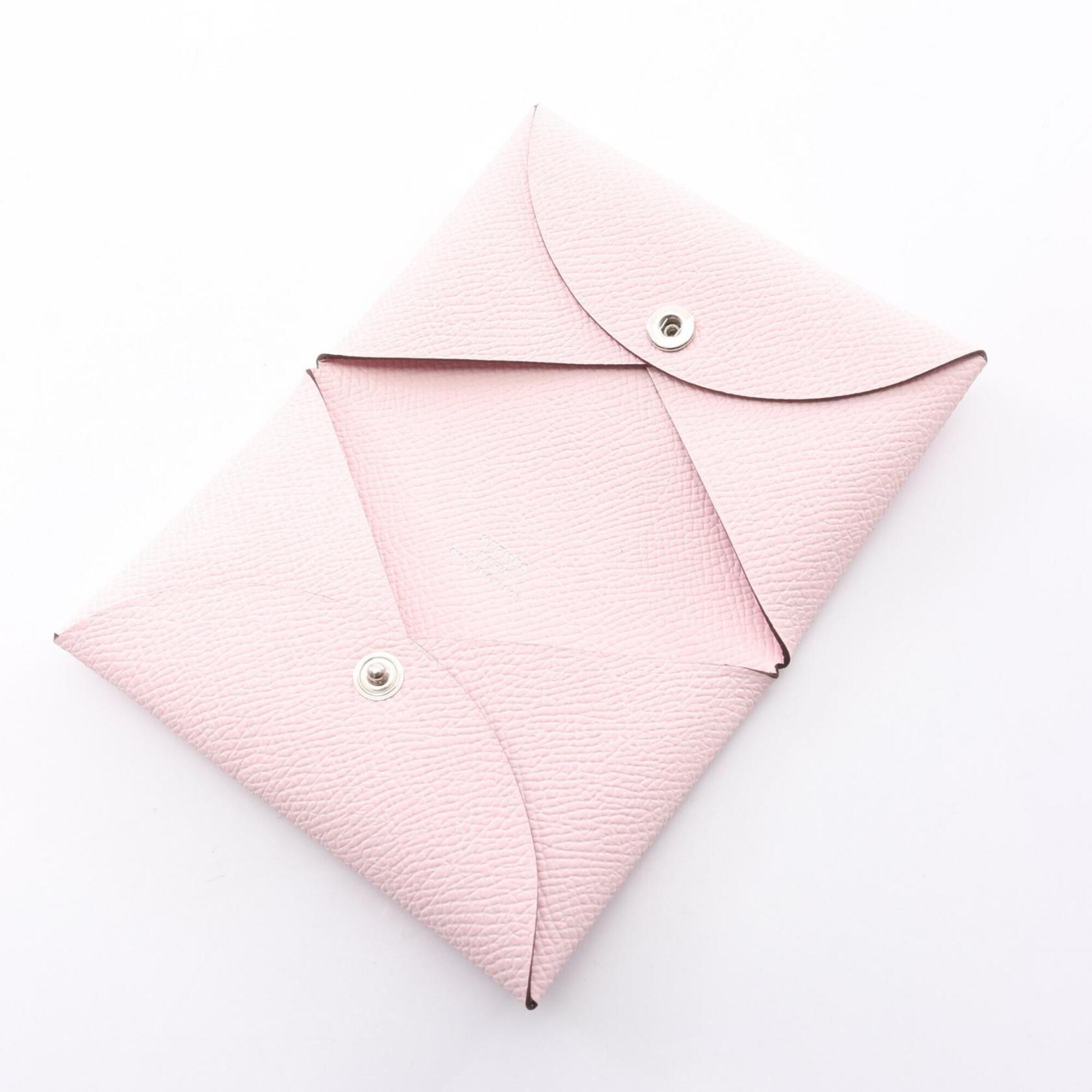 Hermes Pink Rose Eglantine Epsom Leather Coin Purse/Coin Case (Pre-Owned)