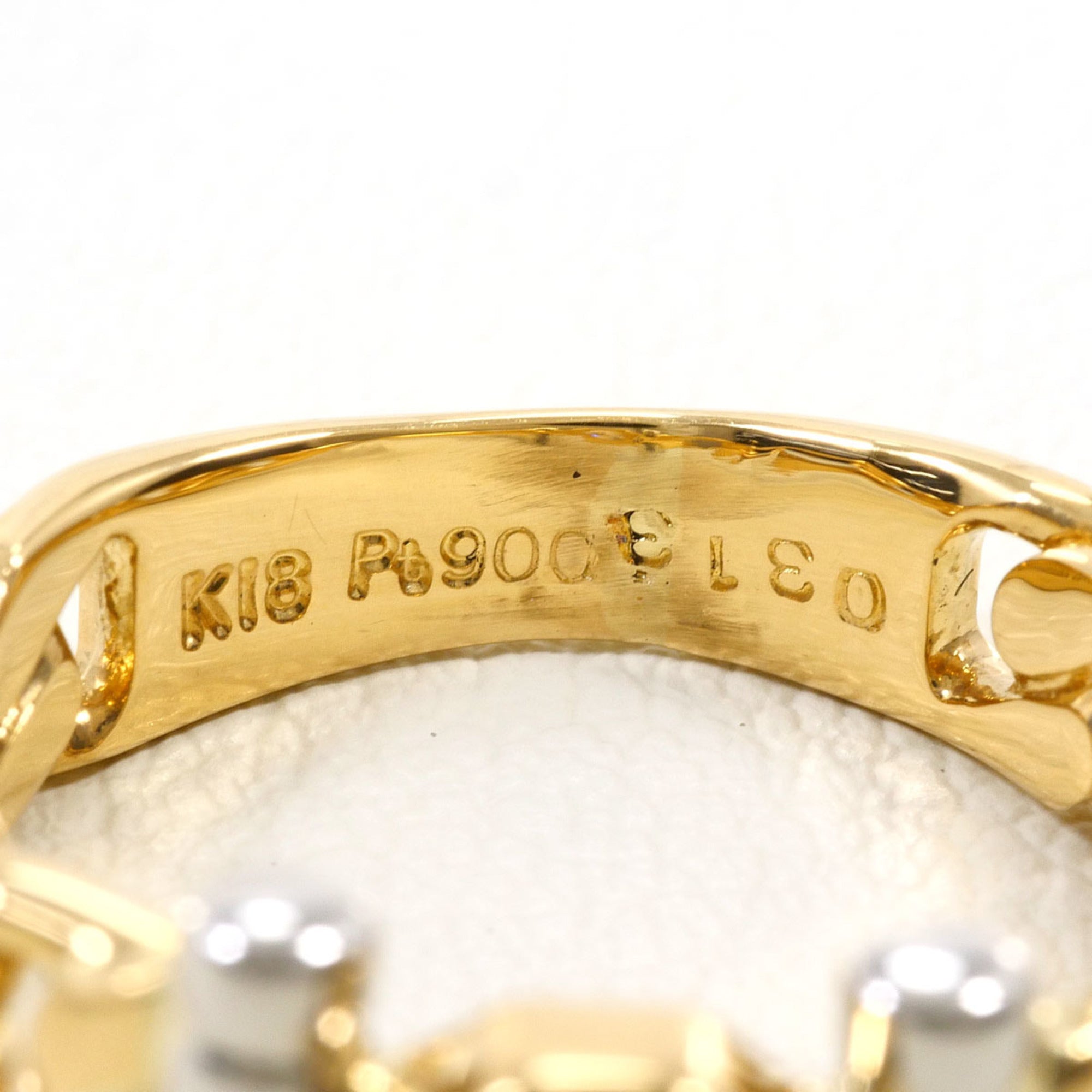 Unbranded Platinum Yellow Gold Yellow Gold (18K) Platinum 900 Band Ring (Pre-Owned)
