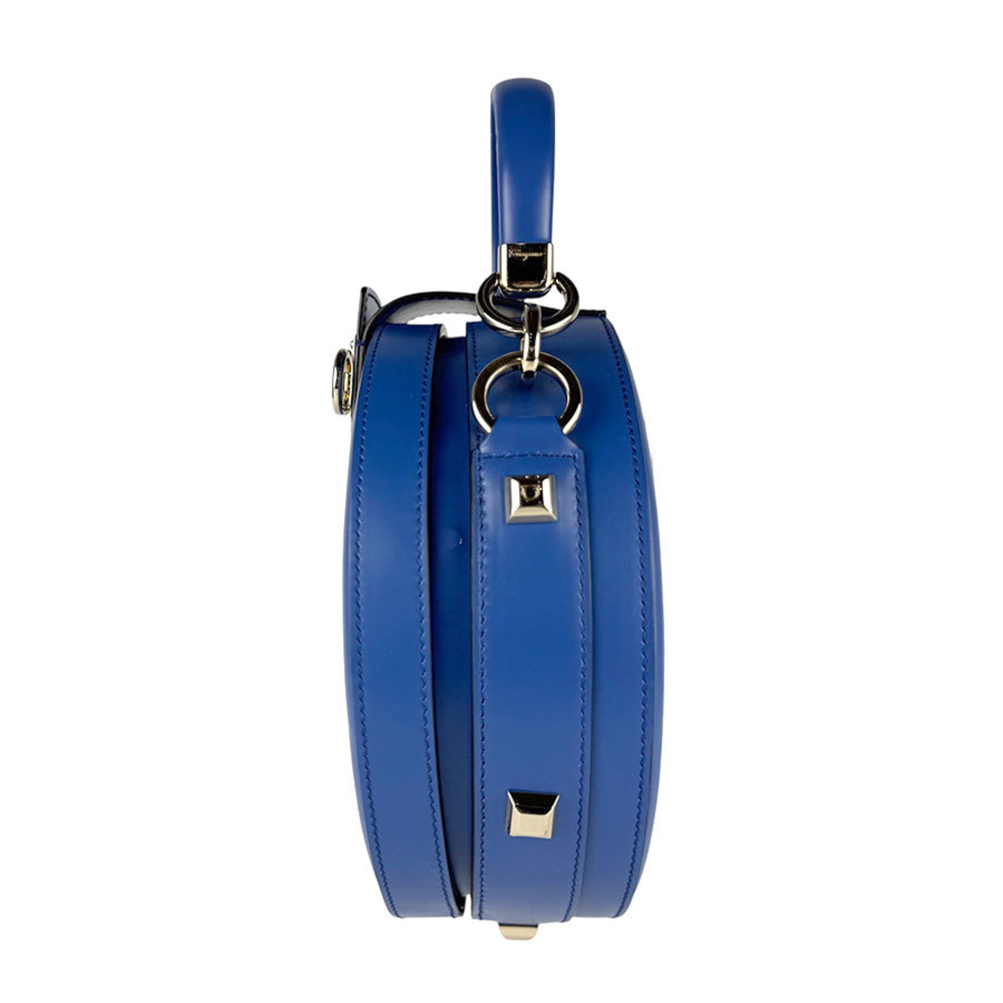 Salvatore Ferragamo Blue Leather Handbag Shoulder Bag (Pre-Owned)