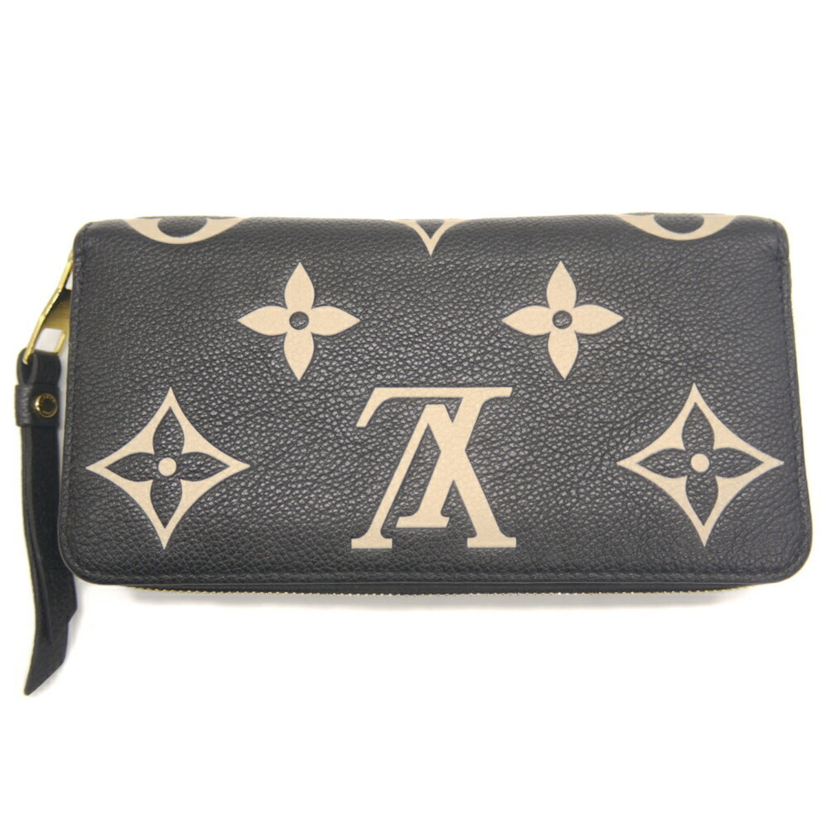 Louis Vuitton Monogram Empreinte Beige Black Monogram Empreinte Long Wallet (Bi-Fold) (Pre-Owned)