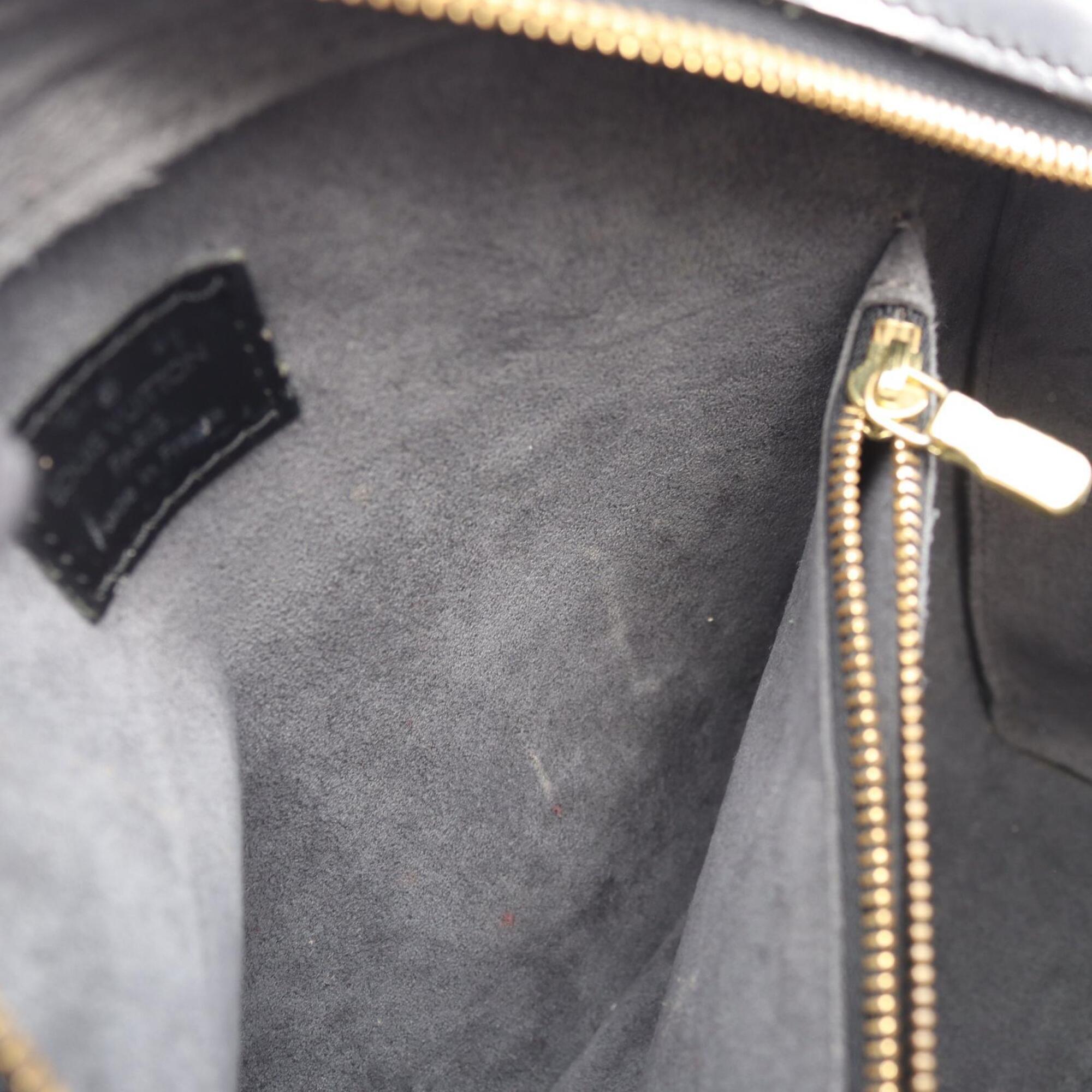Louis Vuitton Black Leather Handbag (Pre-Owned)