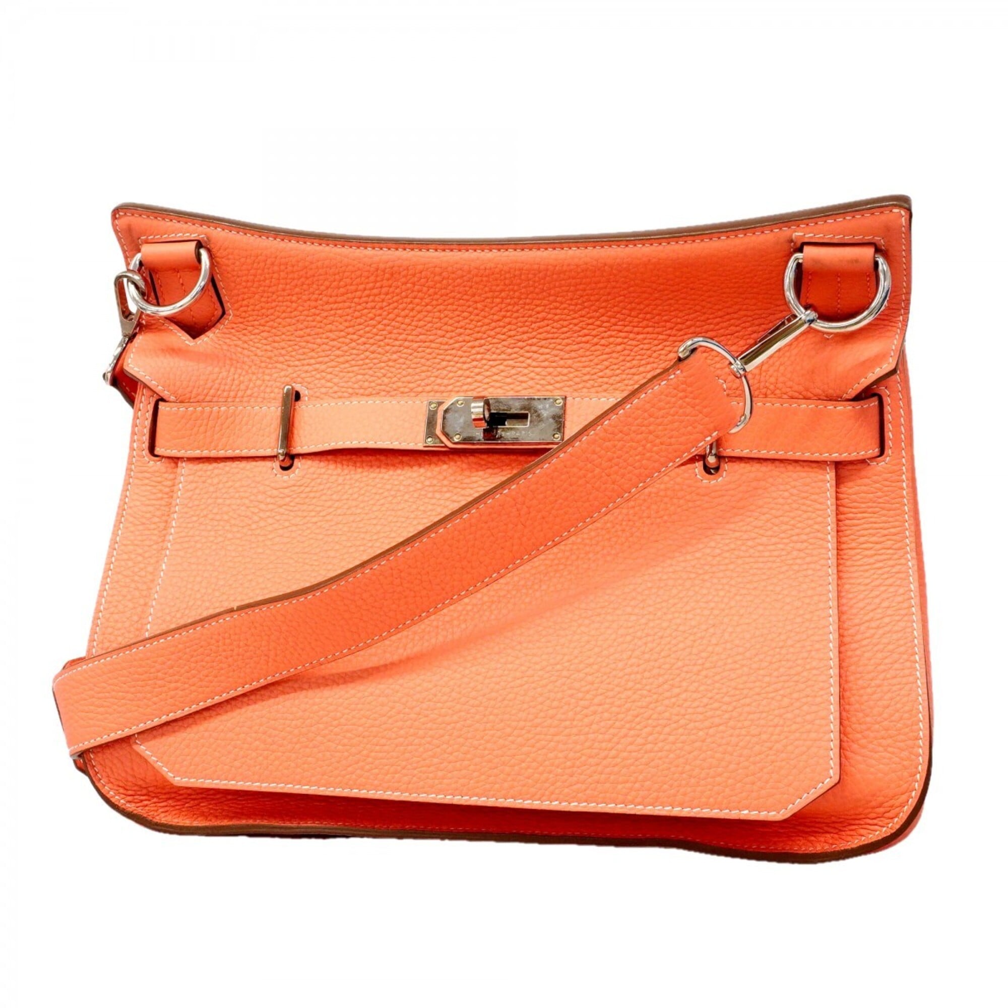Hermes Crevette Taurillon Clemence Leather Shoulder Bag (Pre-Owned)