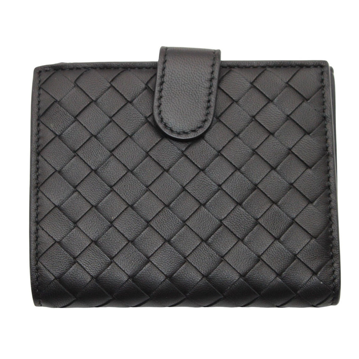 Bottega Veneta Black Leather Wallet (Bi-Fold) (Pre-Owned)