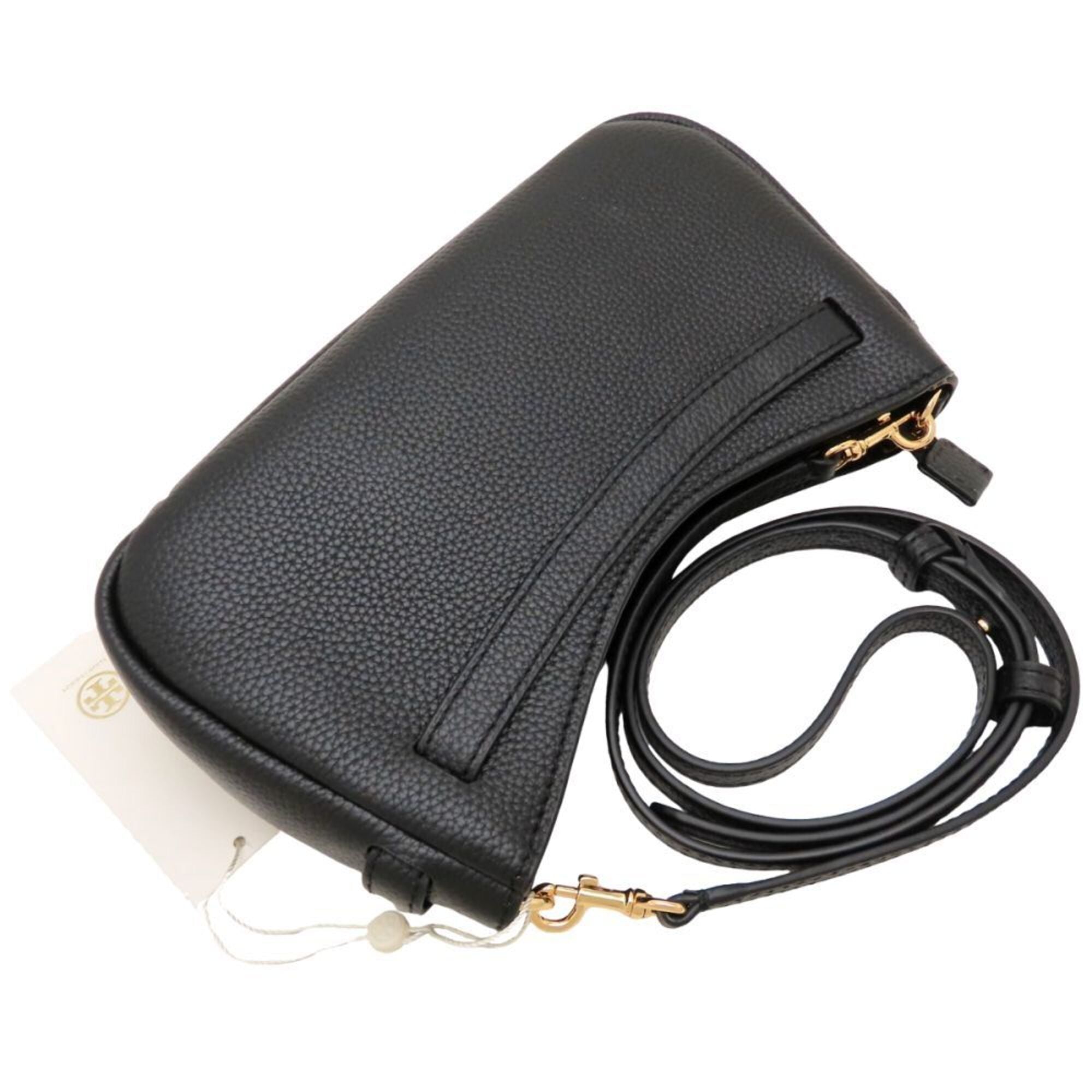 Tory Burch Black Leather Shoulder Bag (Pre-Owned)