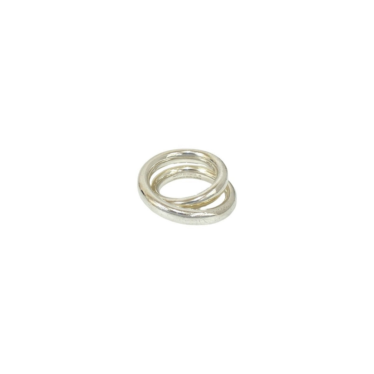 Hermes Silver Silver 925 Band Ring (Pre-Owned)
