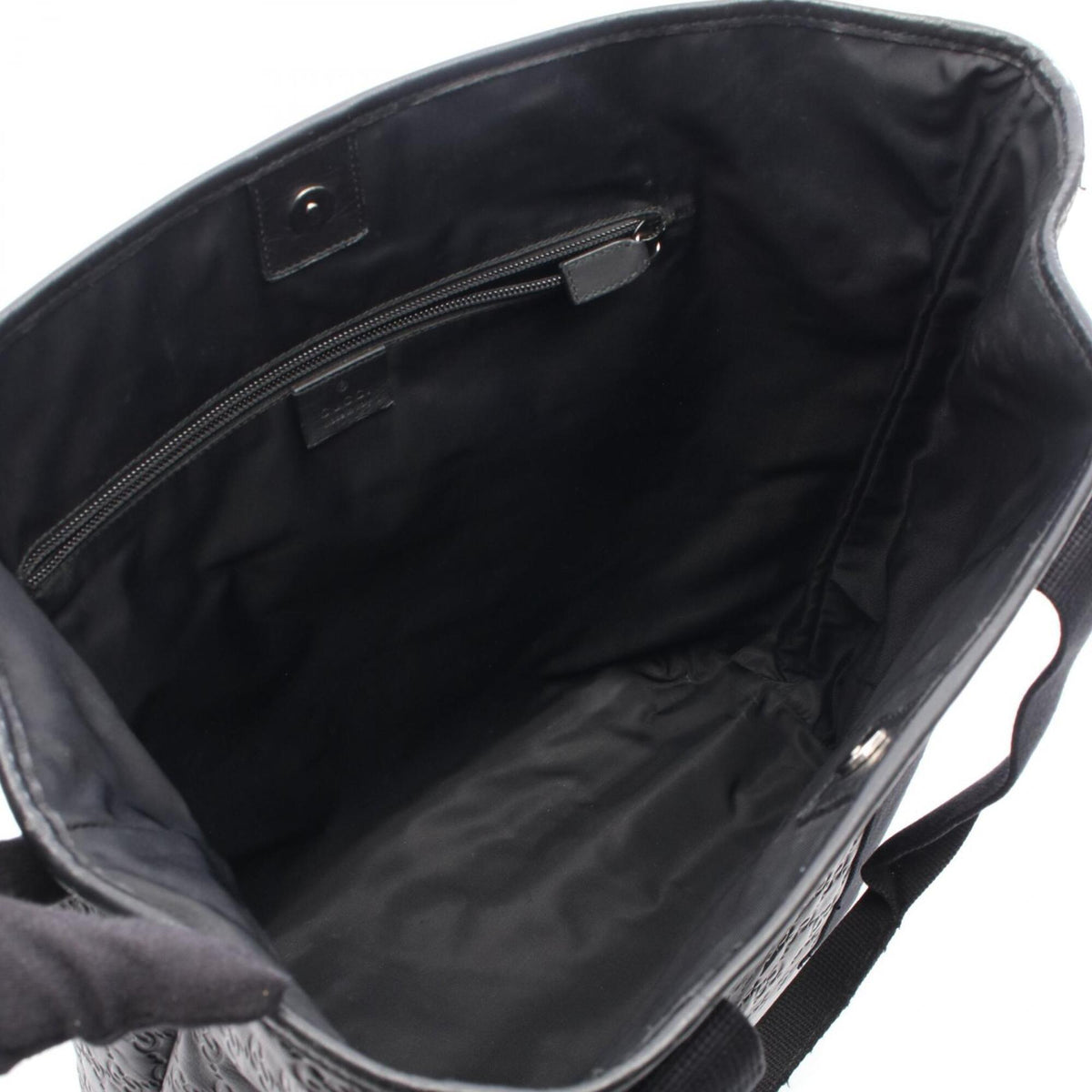Gucci Black Leather Handbag Tote Bag (Pre-Owned)