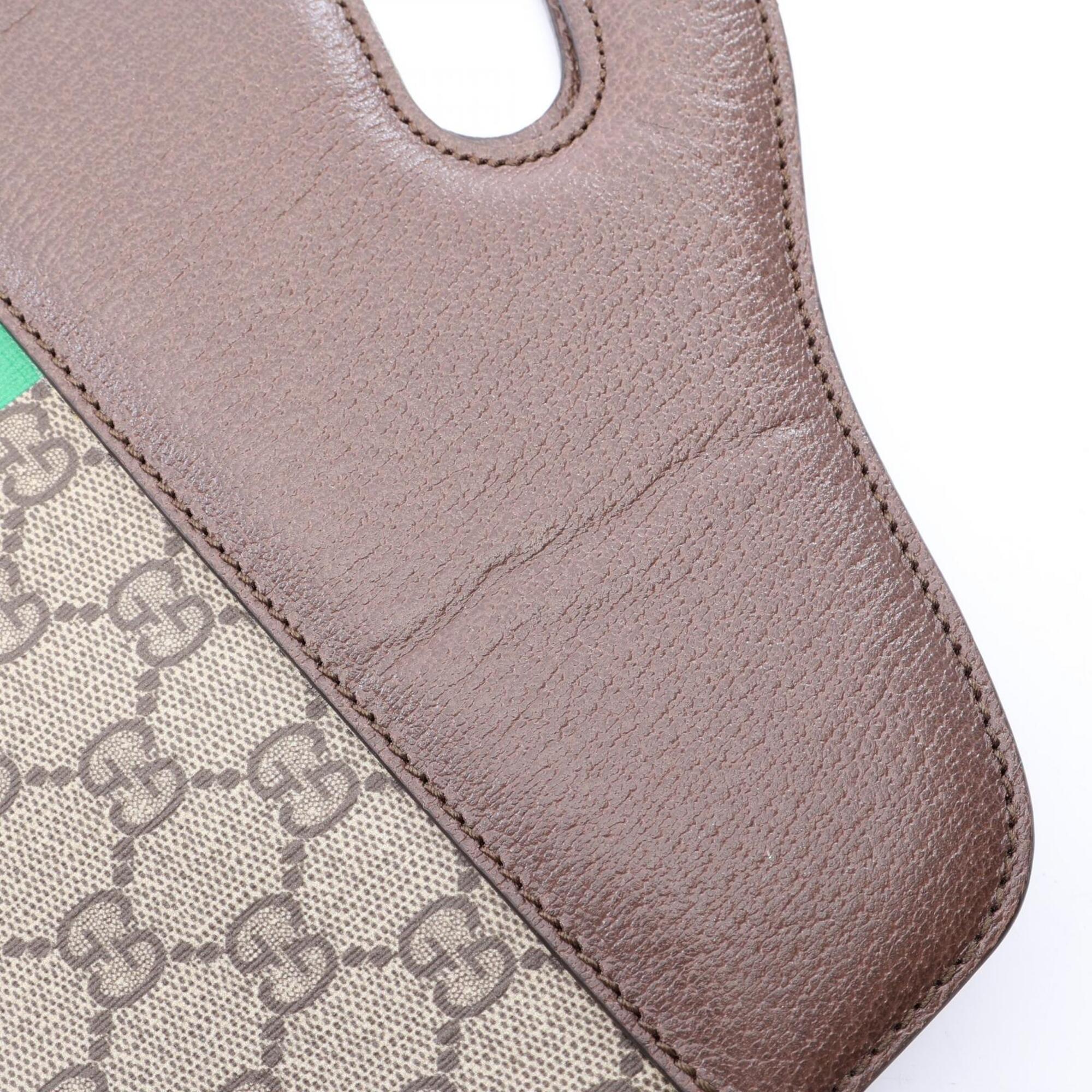 Gucci Beige Brown Pvc Leather Handbag Tote Bag (Pre-Owned)