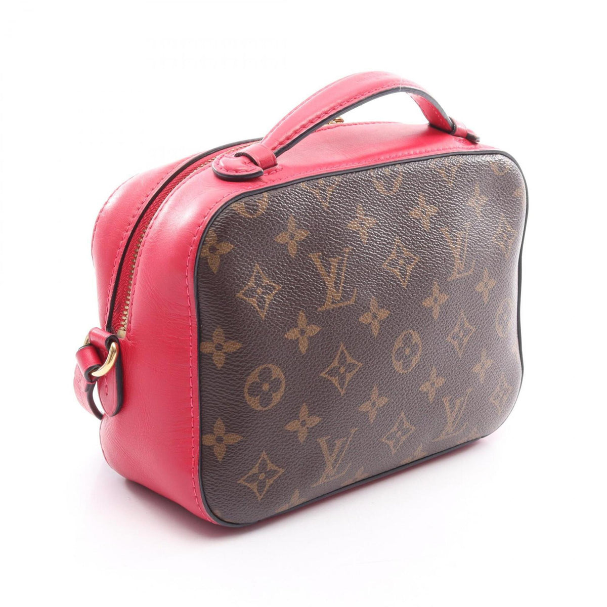 Louis Vuitton Brown Freesia Monogram Pink Monogram Leather Handbag Shoulder Bag (Pre-Owned)