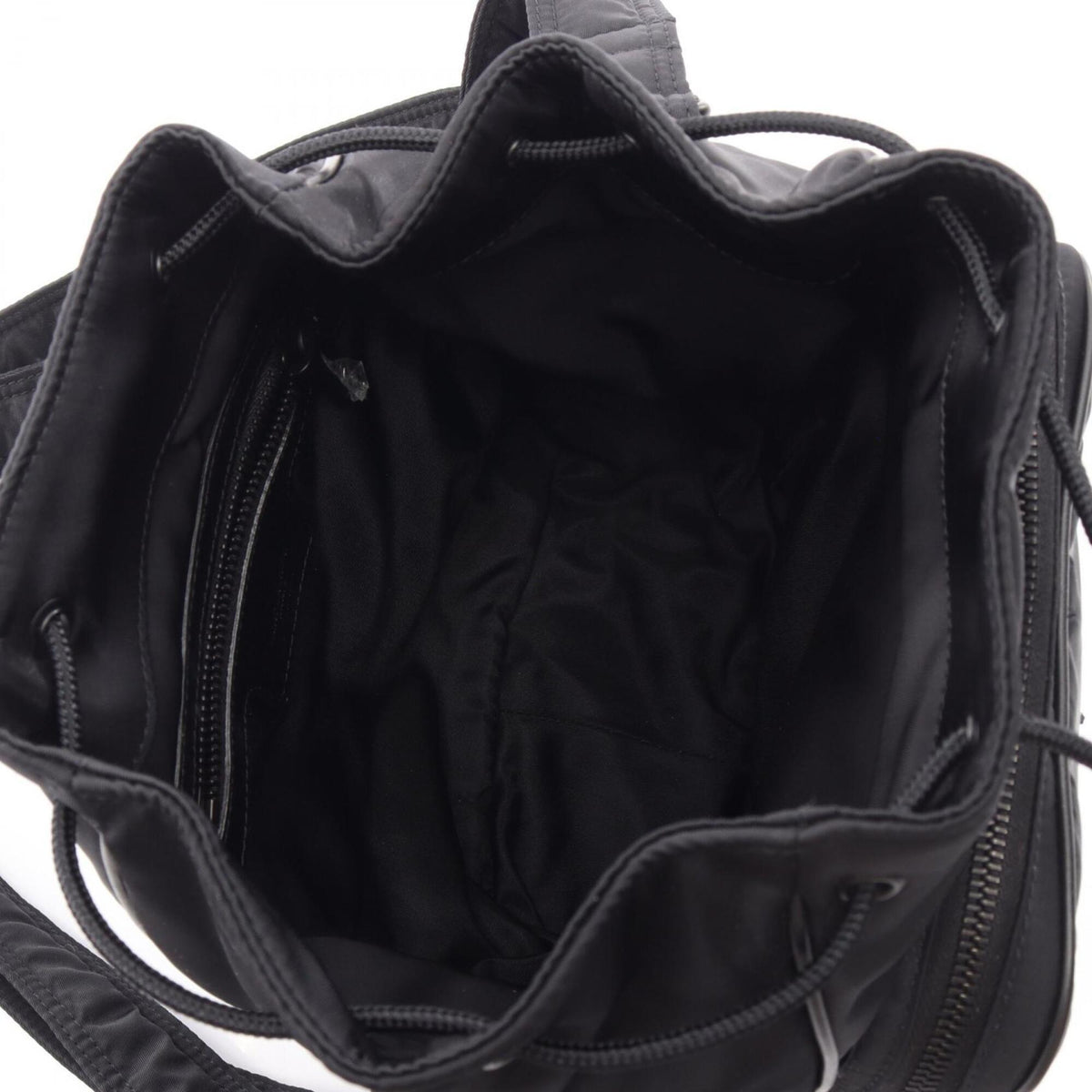 Yves Saint Laurent Black Nylon Leather Handbag Shoulder Bag (Pre-Owned)