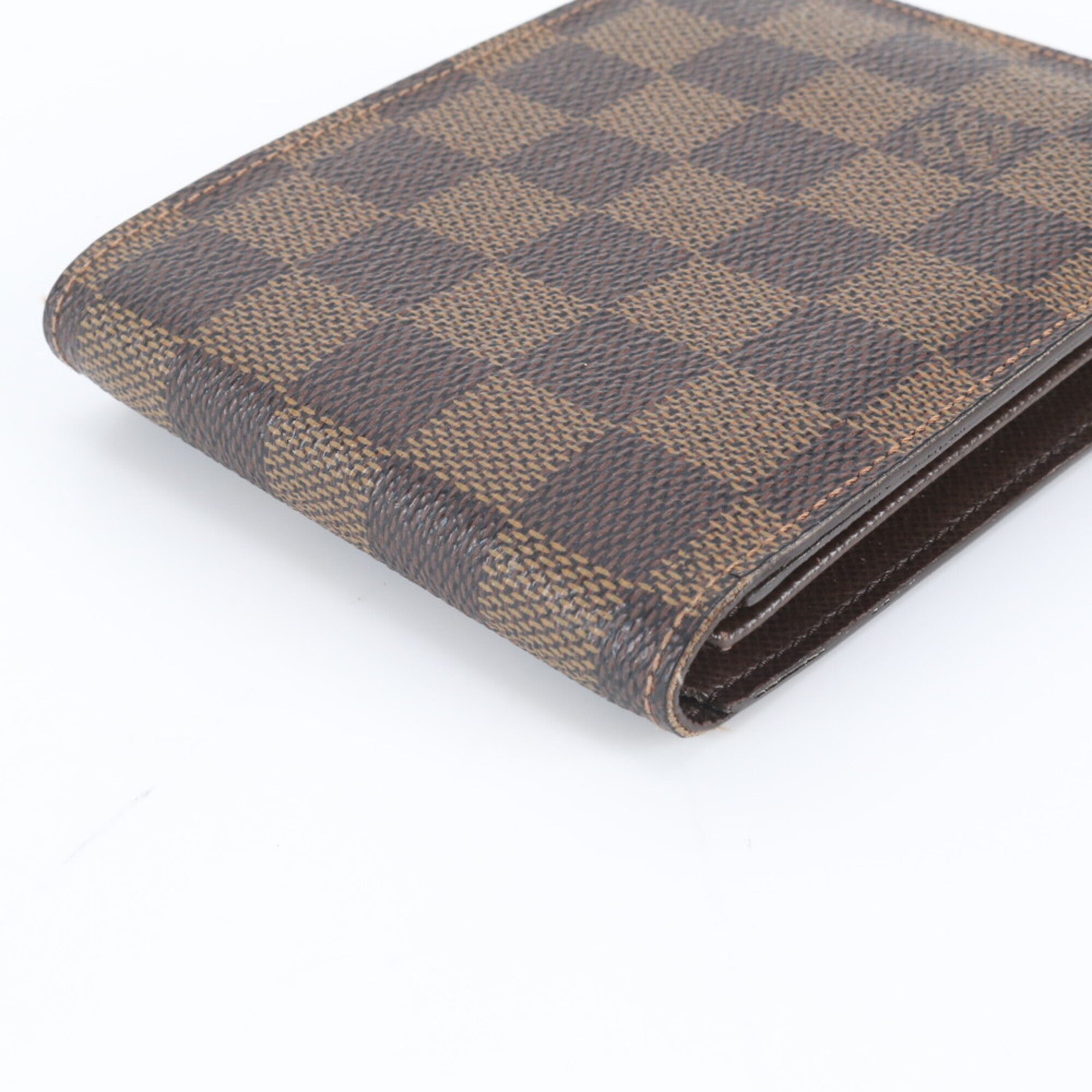 Louis Vuitton Ebene Leather Coated Canvas Wallet (Bi-Fold) (Pre-Owned)