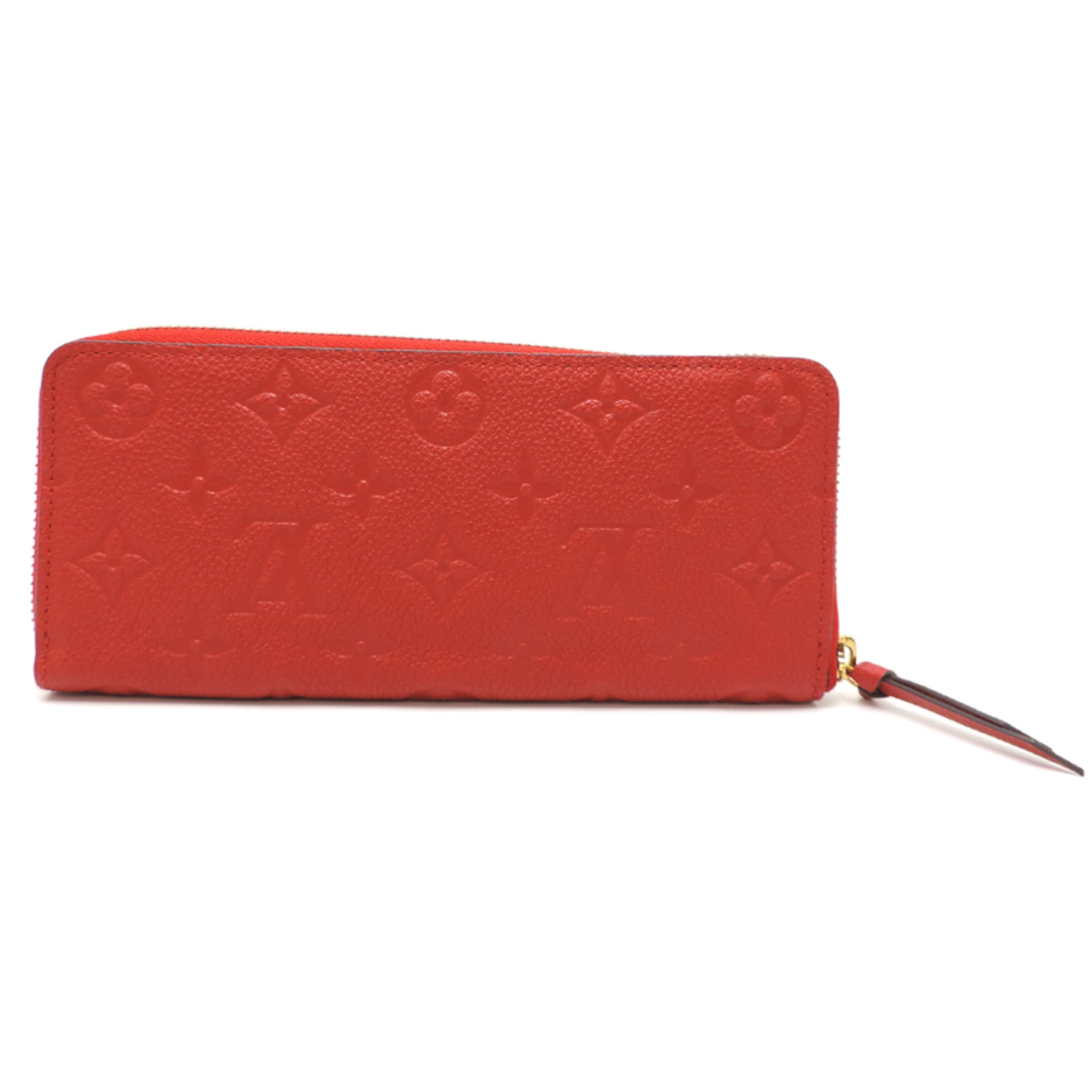 Louis Vuitton Red Color Sacrlet Monogram Empreinte Long Wallet (Bi-Fold) (Pre-Owned)