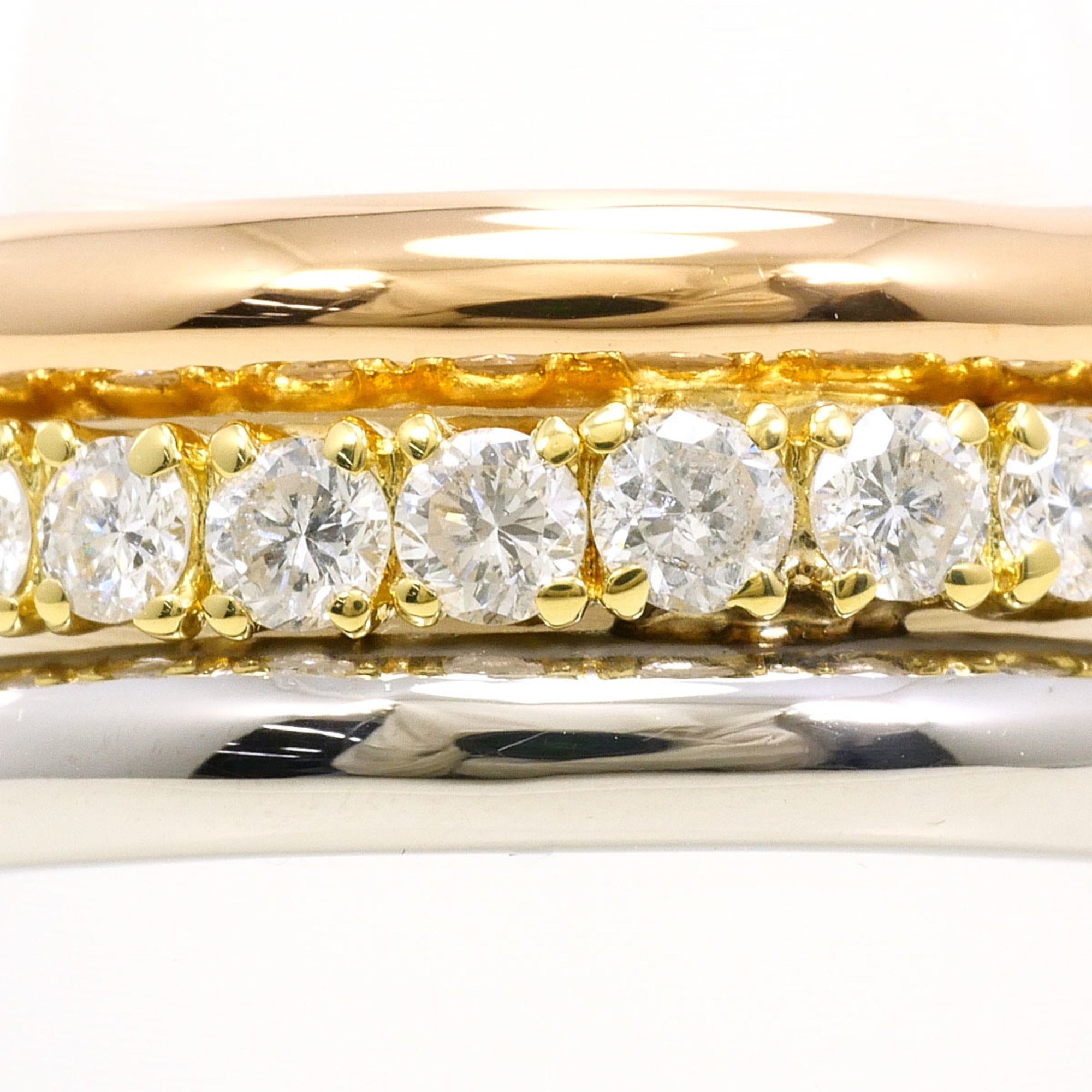 Unbranded Pink Gold Platinum Yellow Gold Yellow Gold (18K) Pink Gold (18K) Platinum 900 Band Ring (Pre-Owned)