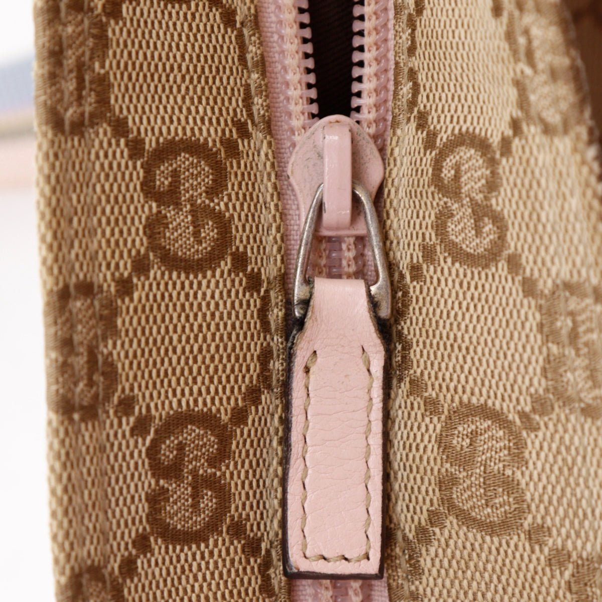 Gucci Gg Canvas Brown Pink Gg Canvas Shoulder Bag (Pre-Owned)