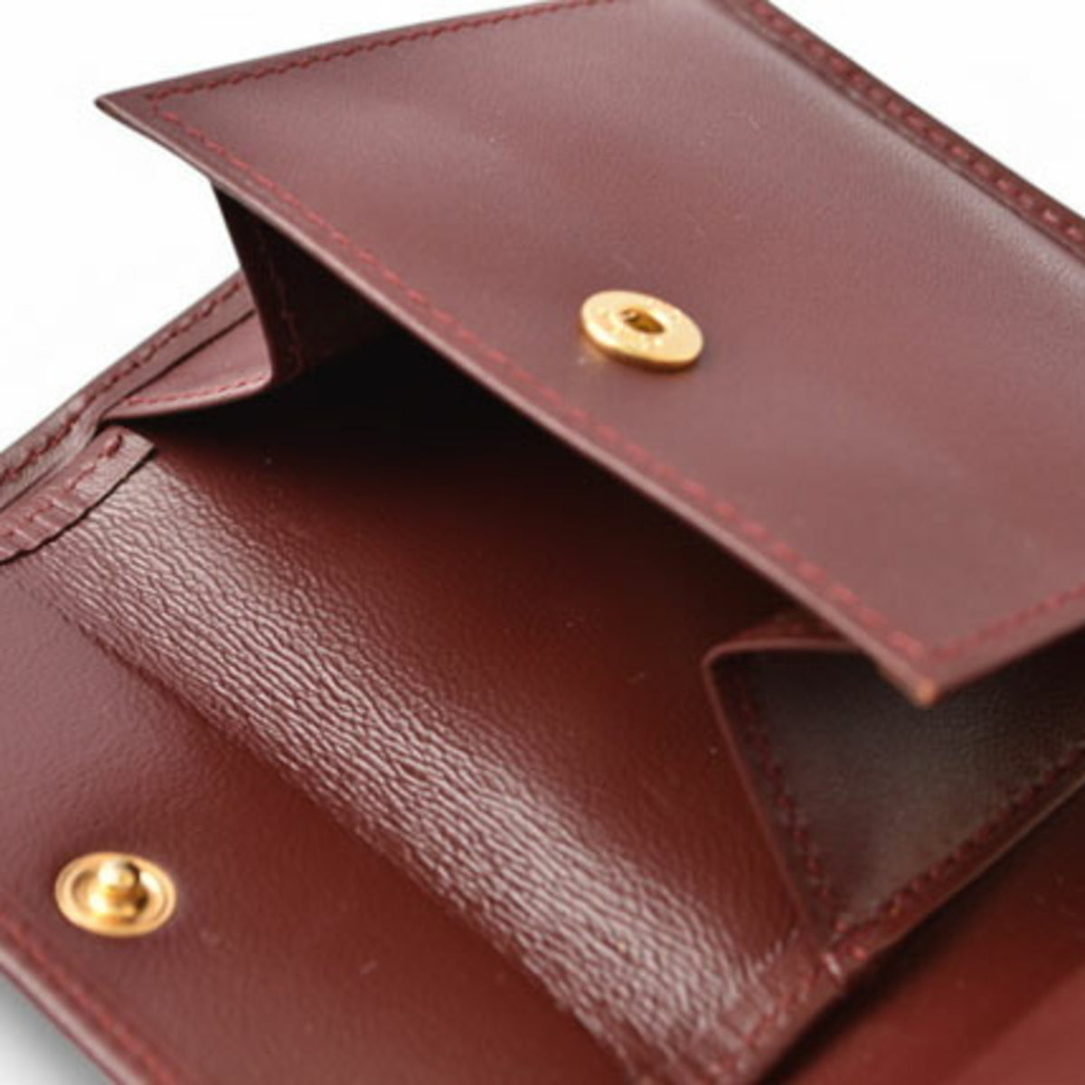 Cartier Bordeaux Leather Wallet (Bi-Fold) (Pre-Owned)