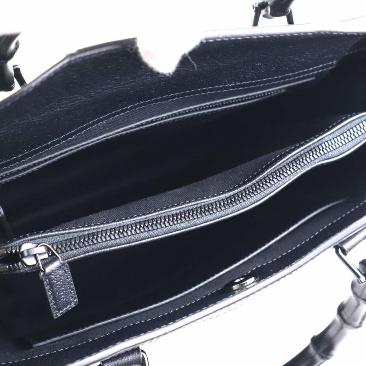 Gucci Black Leather Handbag Shoulder Bag (Pre-Owned)