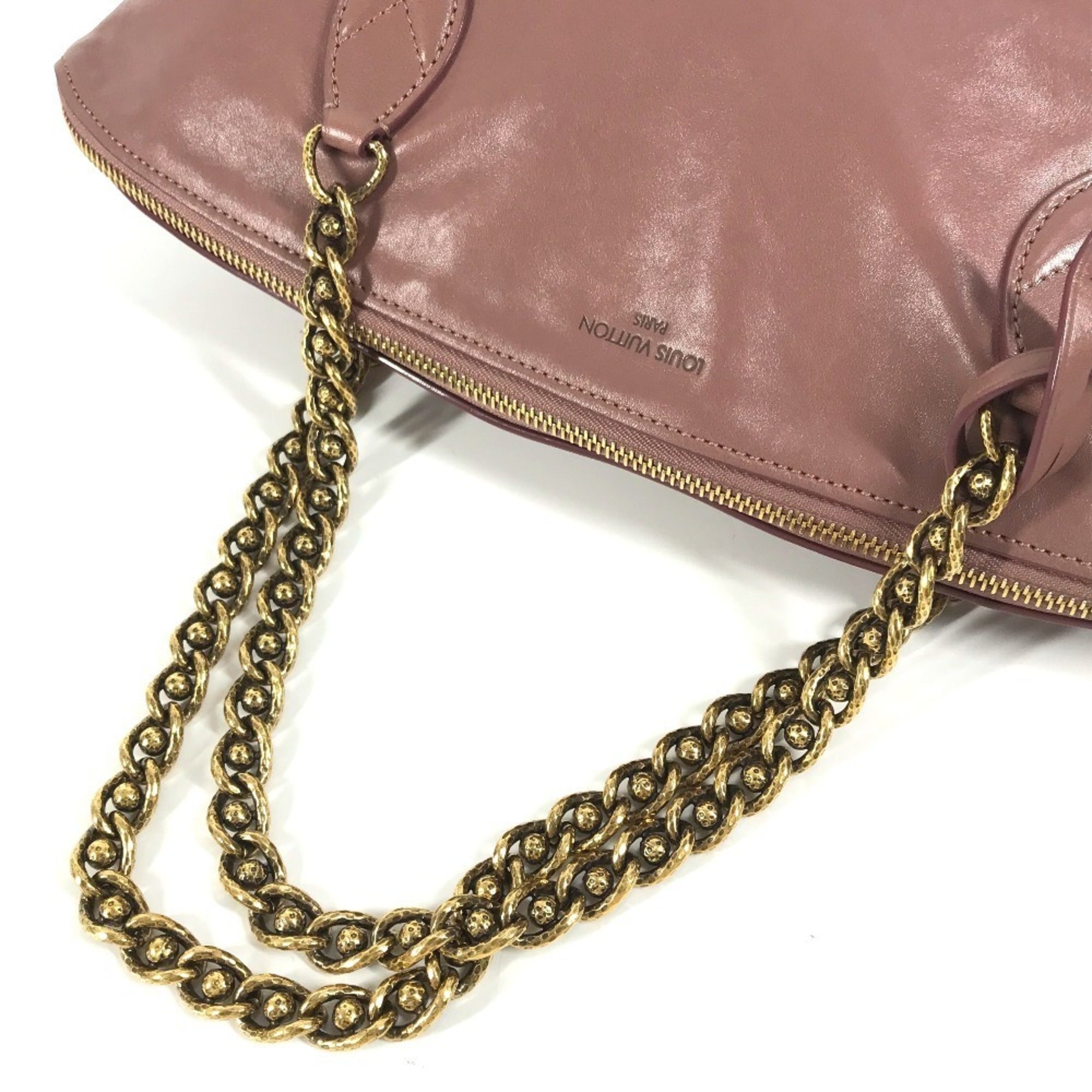 Louis Vuitton Pink Rose Leather Shoulder Bag Tote Bag (Pre-Owned)