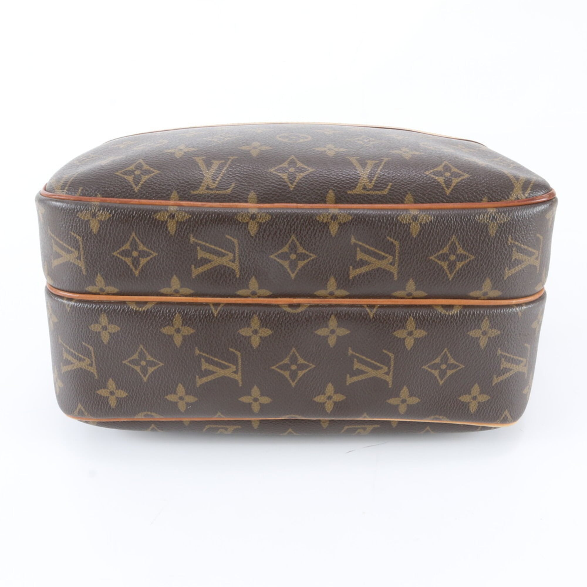 Louis Vuitton Monogram Brown Leather Coated Canvas Shoulder Bag (Pre-Owned)