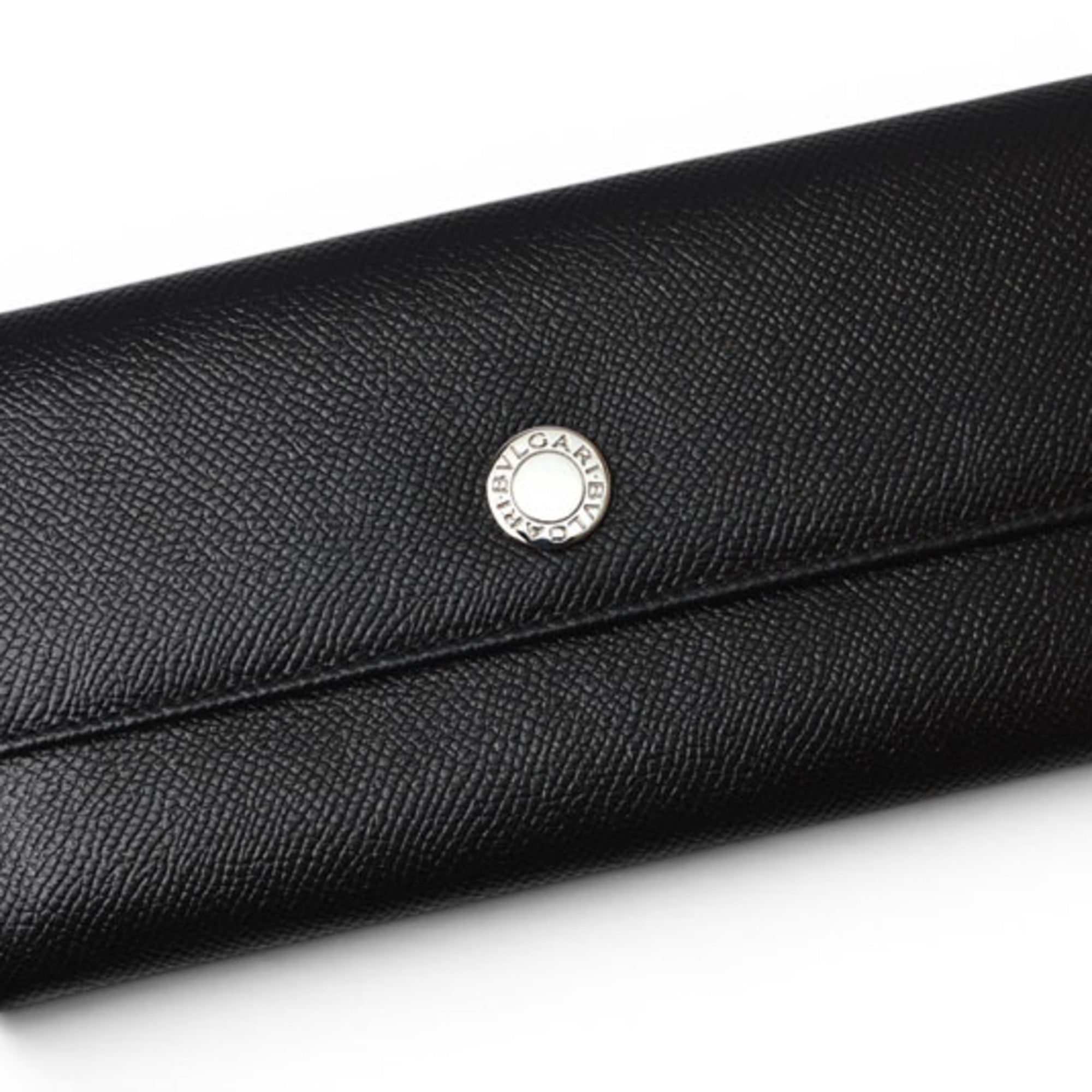 Bvlgari Black Leather Long Wallet (Bi-Fold) (Pre-Owned)