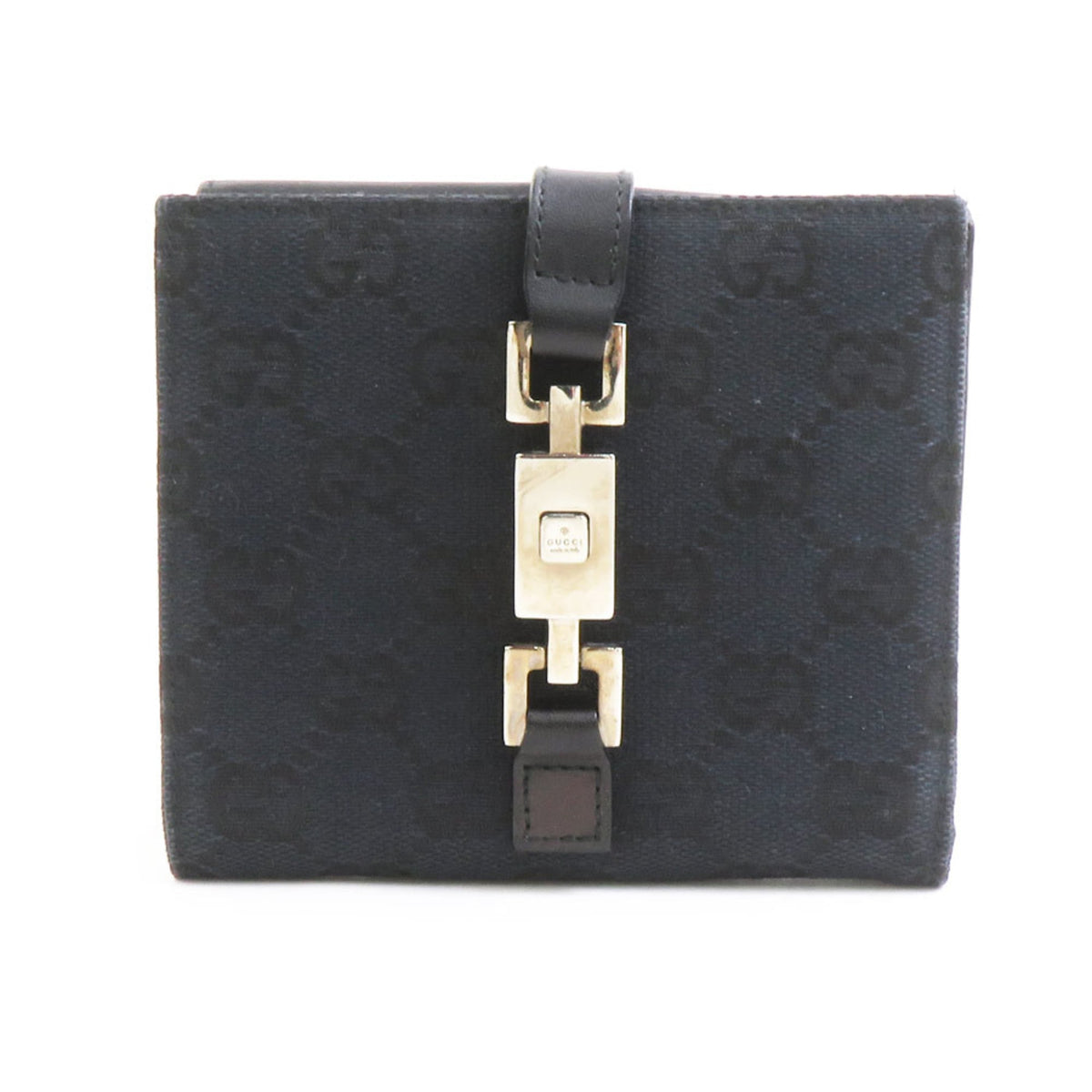 Gucci Black Gg Canvas Leather Wallet (Bi-Fold) (Pre-Owned)