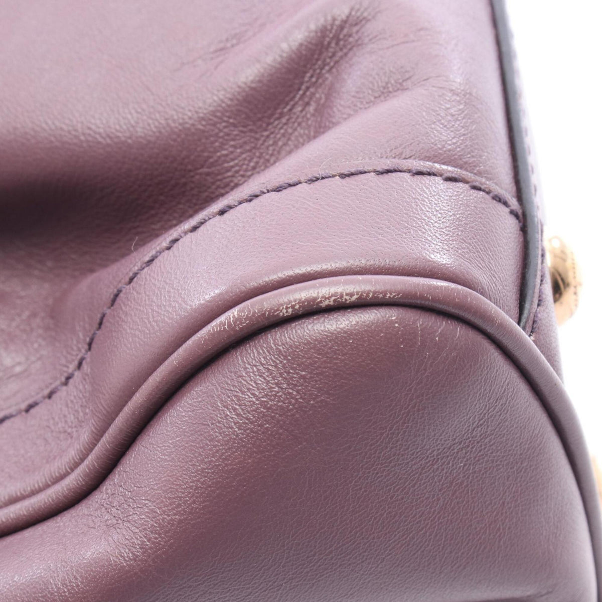 Salvatore Ferragamo Purple Leather Handbag (Pre-Owned)