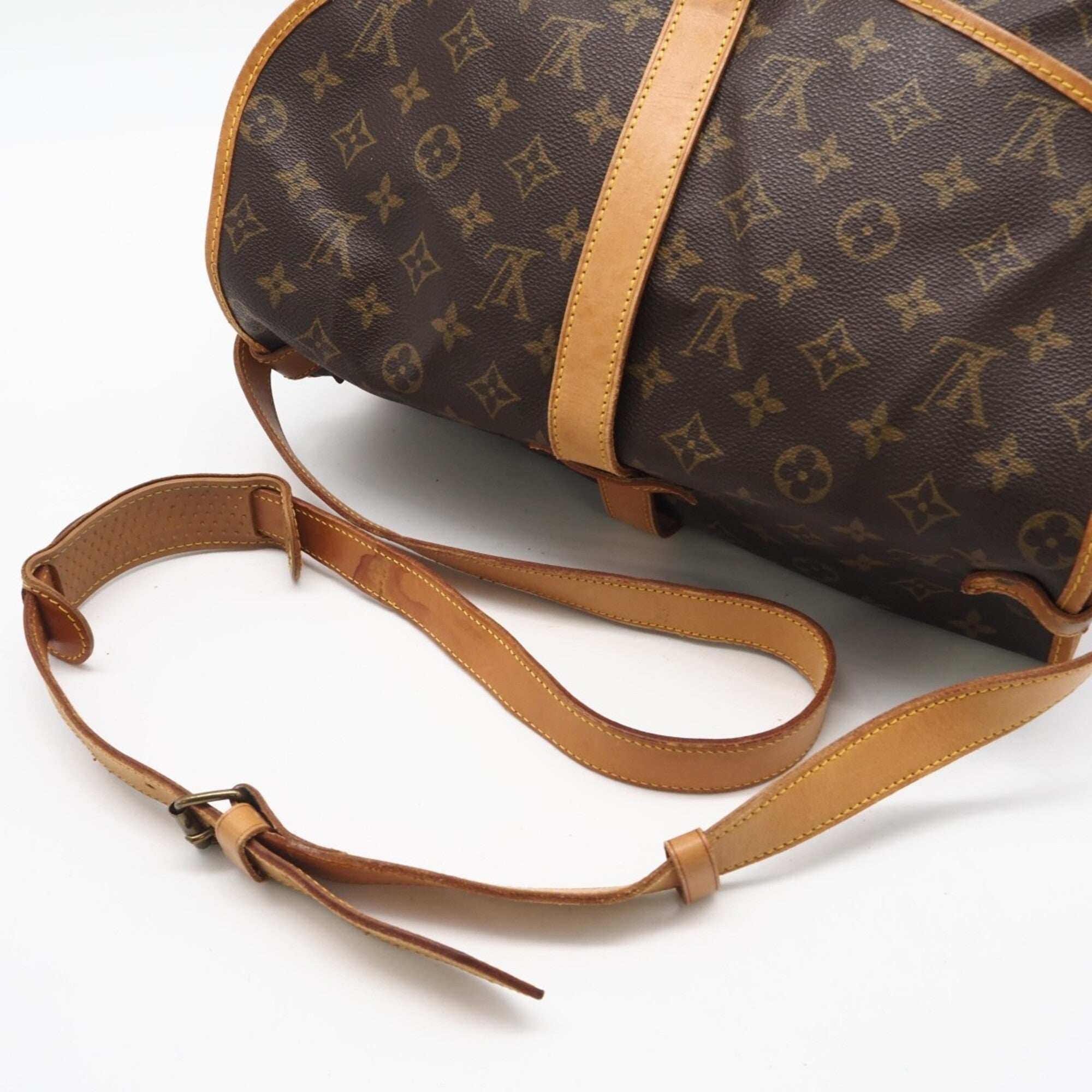 Louis Vuitton Monogram Brown Coated Canvas Leather Shoulder Bag (Pre-Owned)