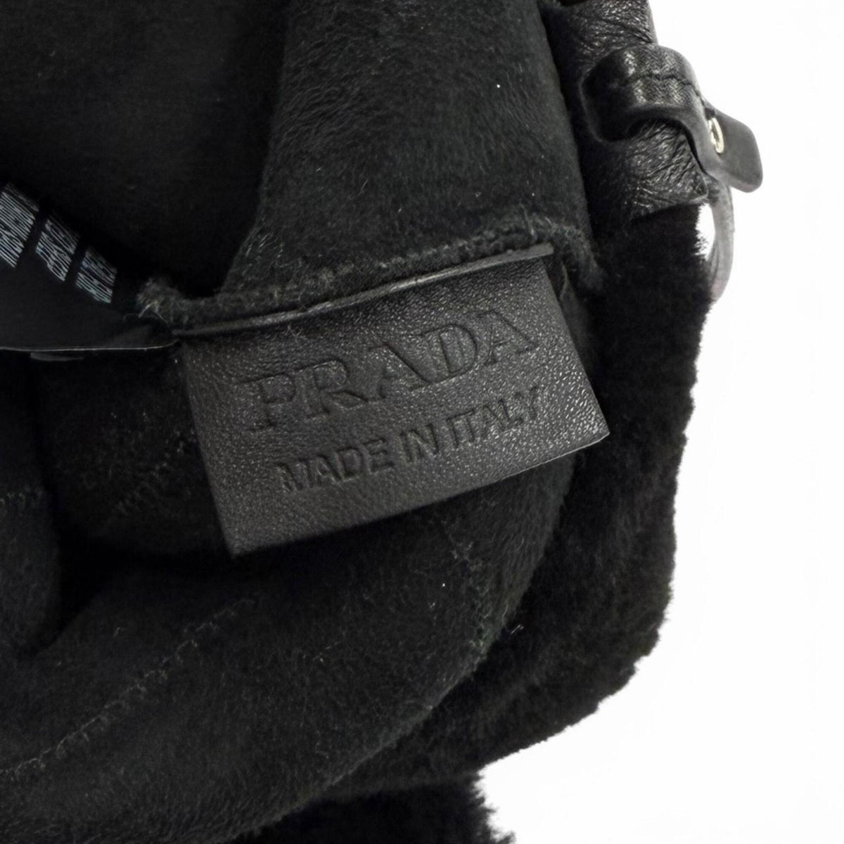 Prada Black Leather Pouch Shoulder Bag (Pre-Owned)