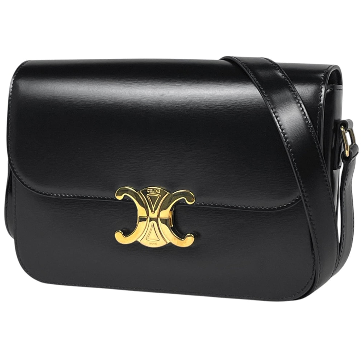 Celine Black Leather Shoulder Bag (Pre-Owned)