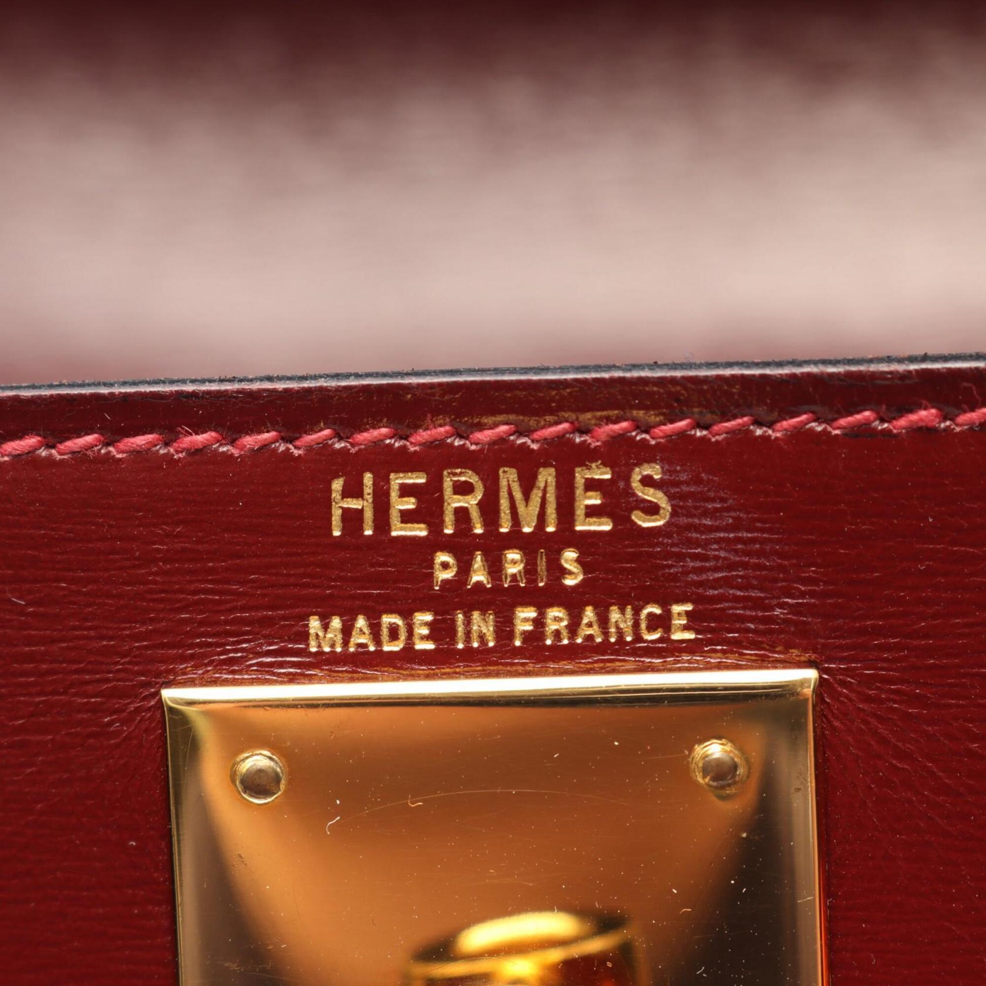 Hermes Beige Bordeaux Toile H Handbag (Pre-Owned)