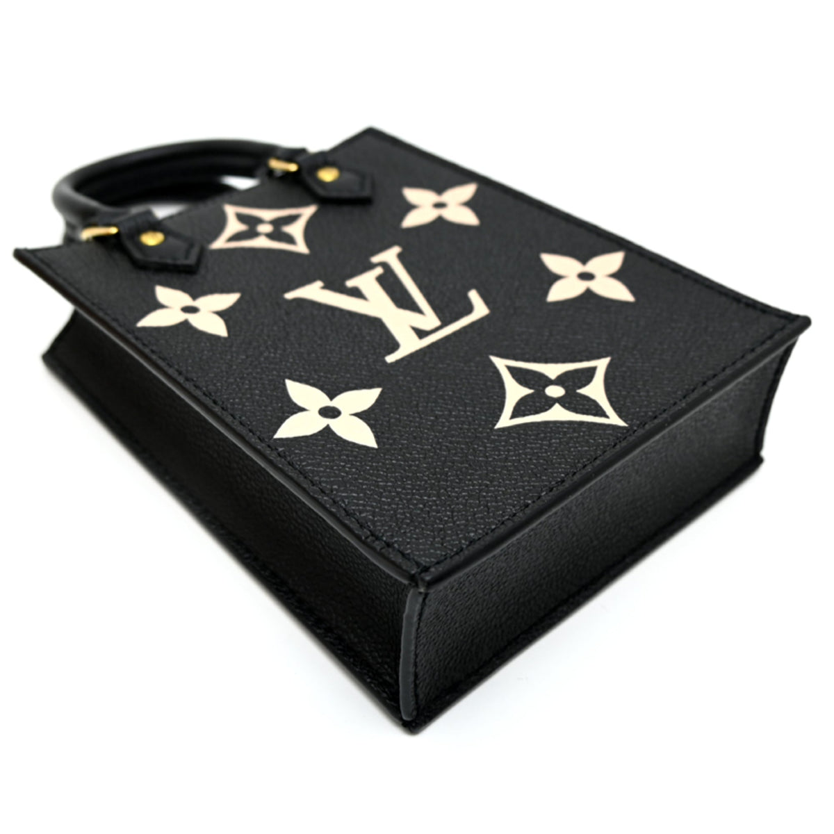 Louis Vuitton Beige Black Monogram Empreinte Handbag (Pre-Owned)