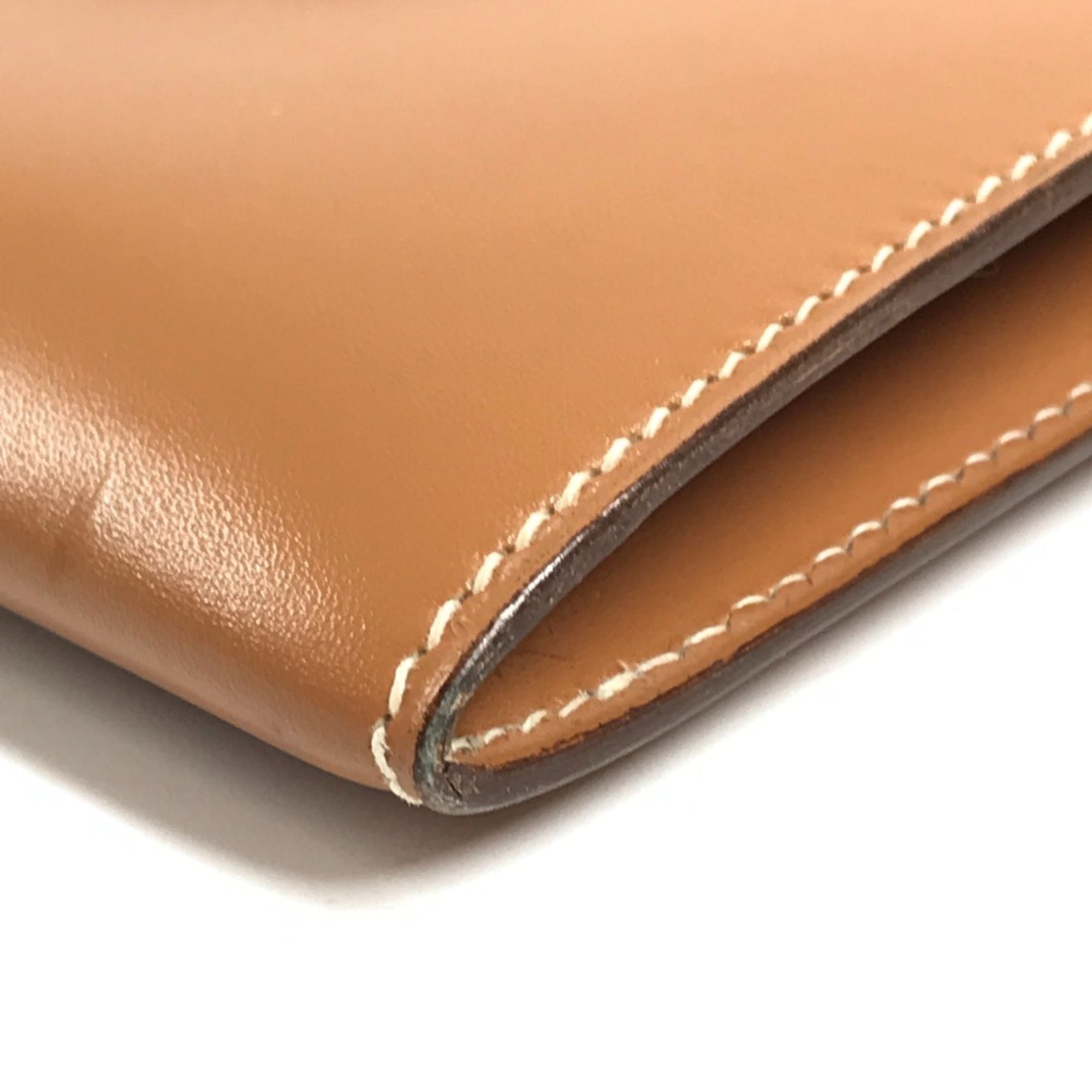 Hermes Brown Natural Chamonix Leather Shoulder Bag (Pre-Owned)