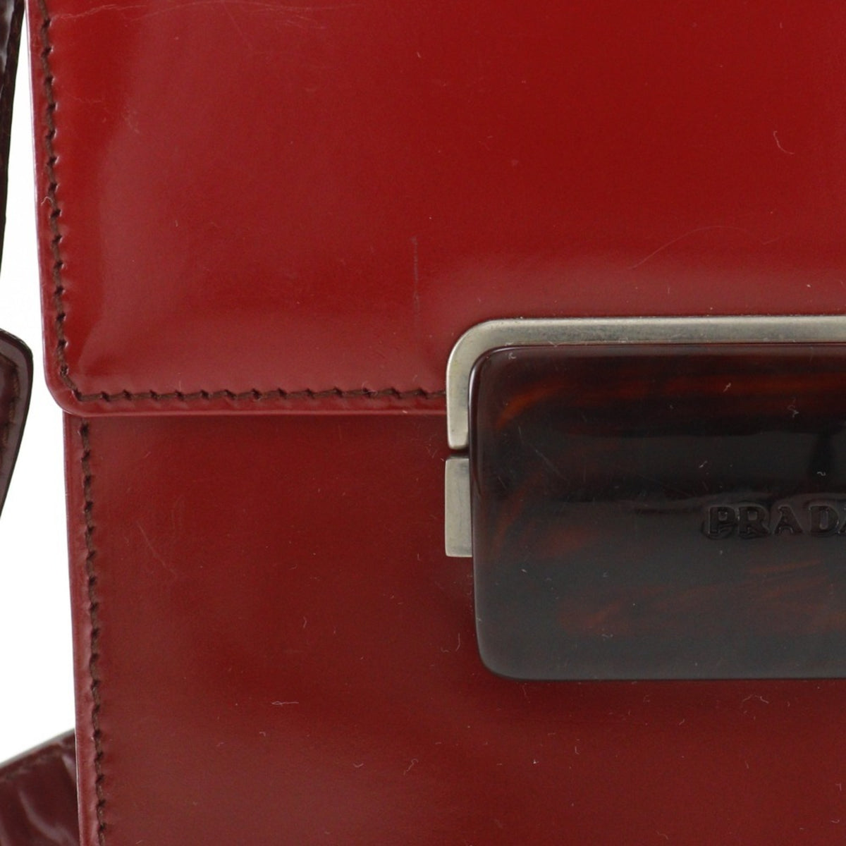 Prada Red Color Shoulder Bag (Pre-Owned)